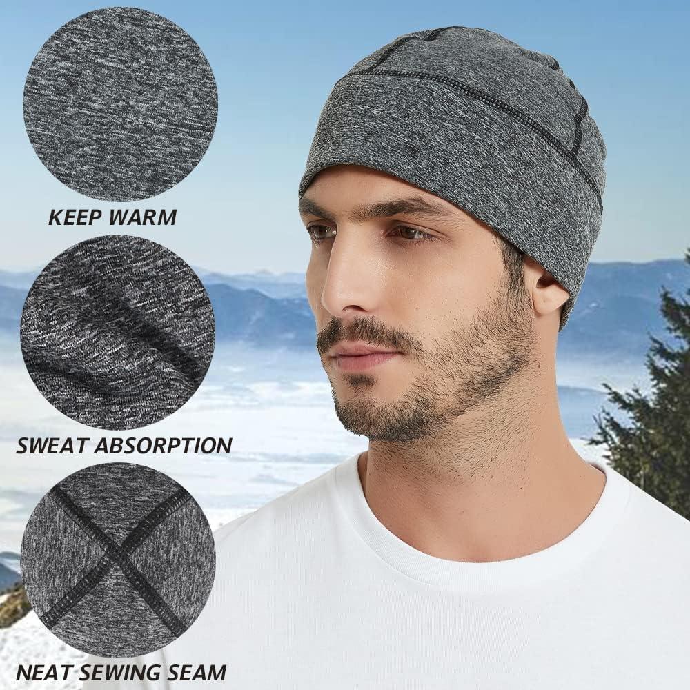 Gorro de Forro Polar Headshion Pack de 2 Beanie Grueso Gris