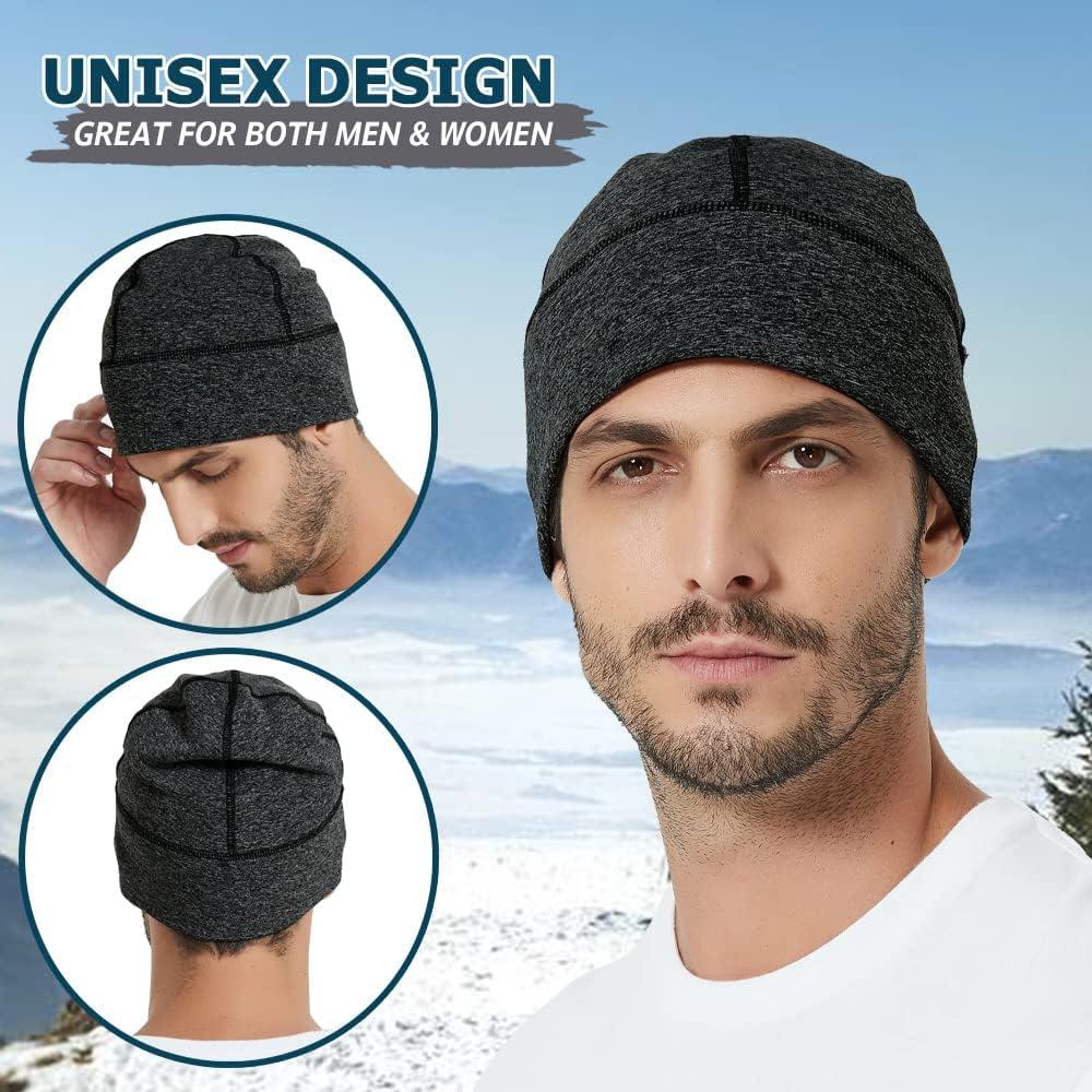 Gorro de Forro Polar Headshion Pack de 2 Beanie Grueso Gris