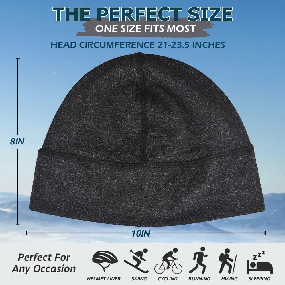 Gorro de Forro Polar Headshion Pack de 2 Beanie Grueso Gris