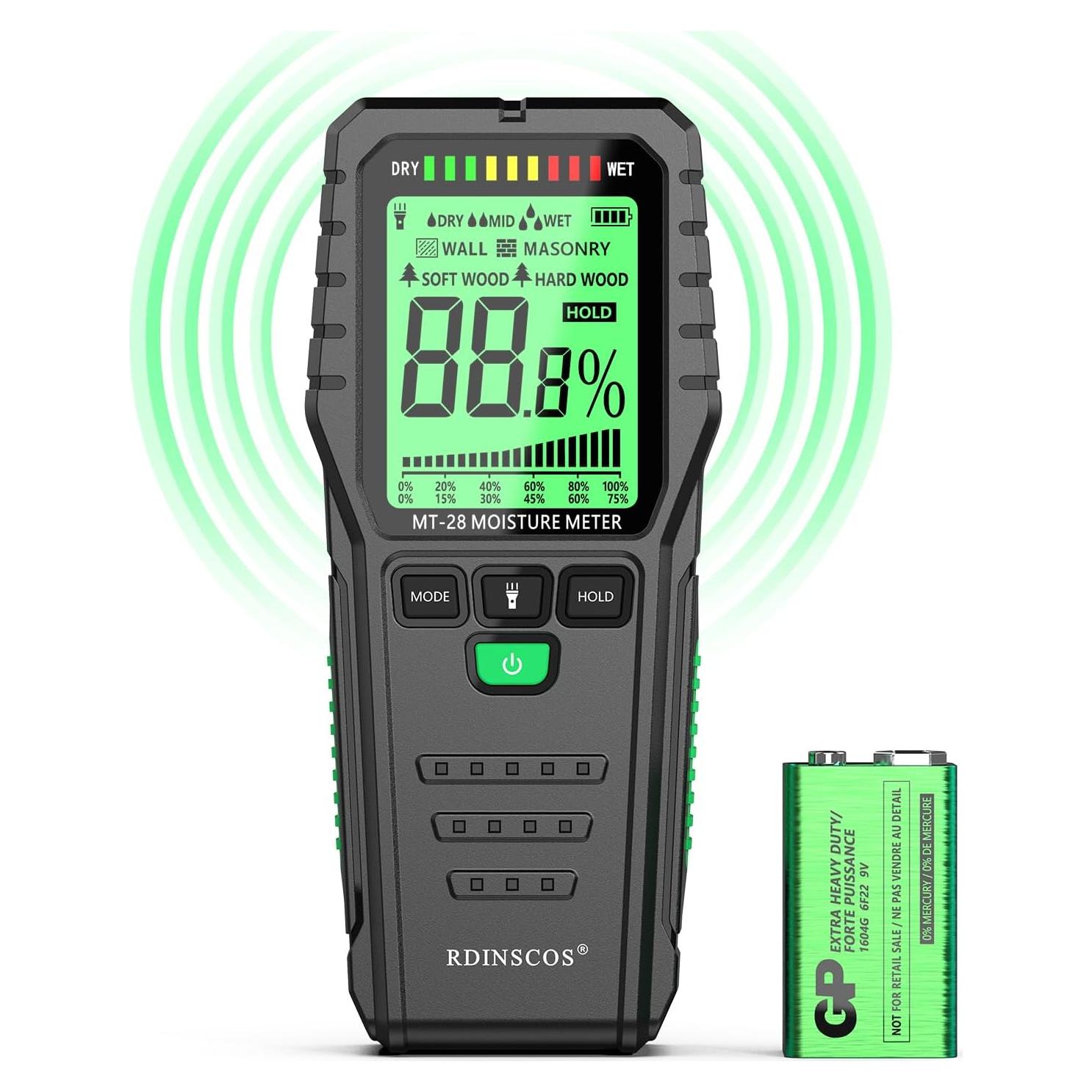 Medidor de Humedad Sin Puntas MT28 - Digital con Pantalla LCD