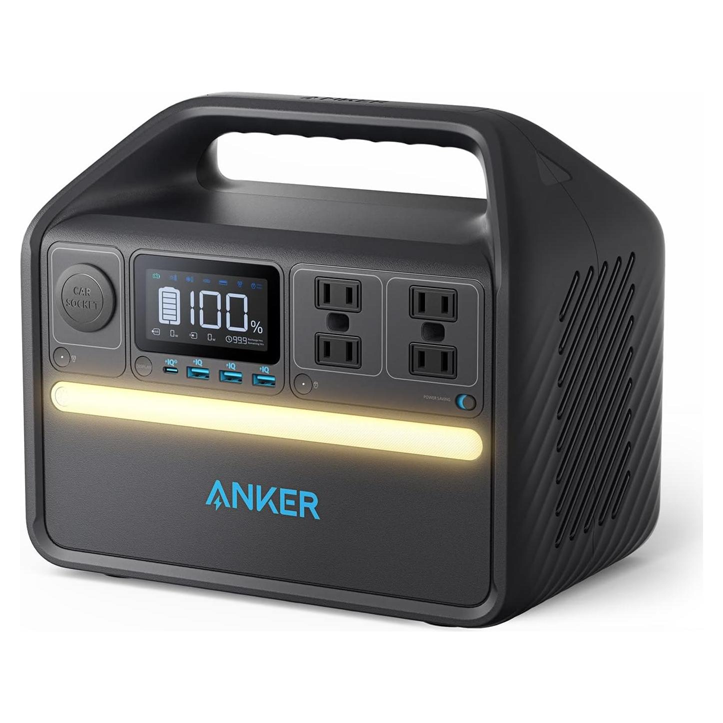 Estación de Energía Portátil Anker 535, 512Wh, 500W, 9 Puertos