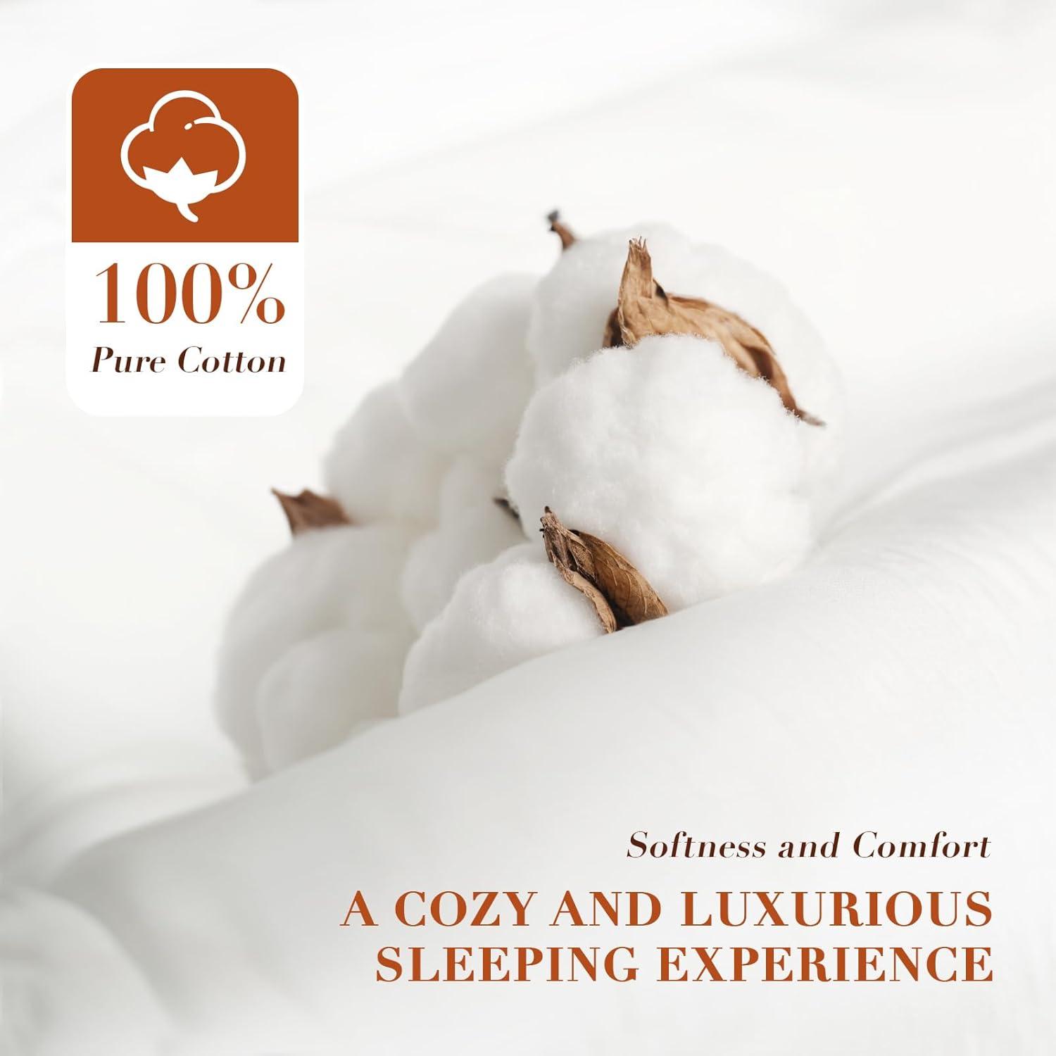 Edredón de Pluma de Ganso Wellos King 1000TC 100% Algodón