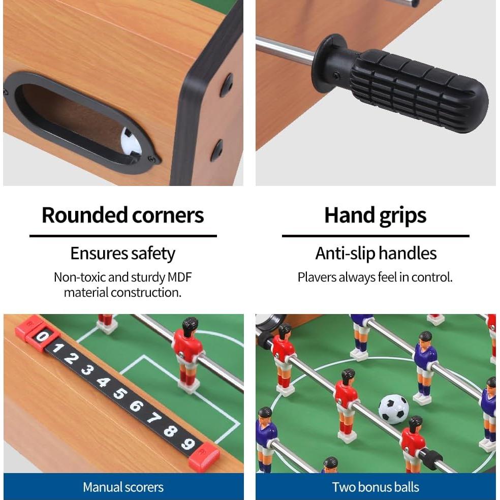 Mesa de Futbolín TALLO 27" Madera para Niños y Adultos