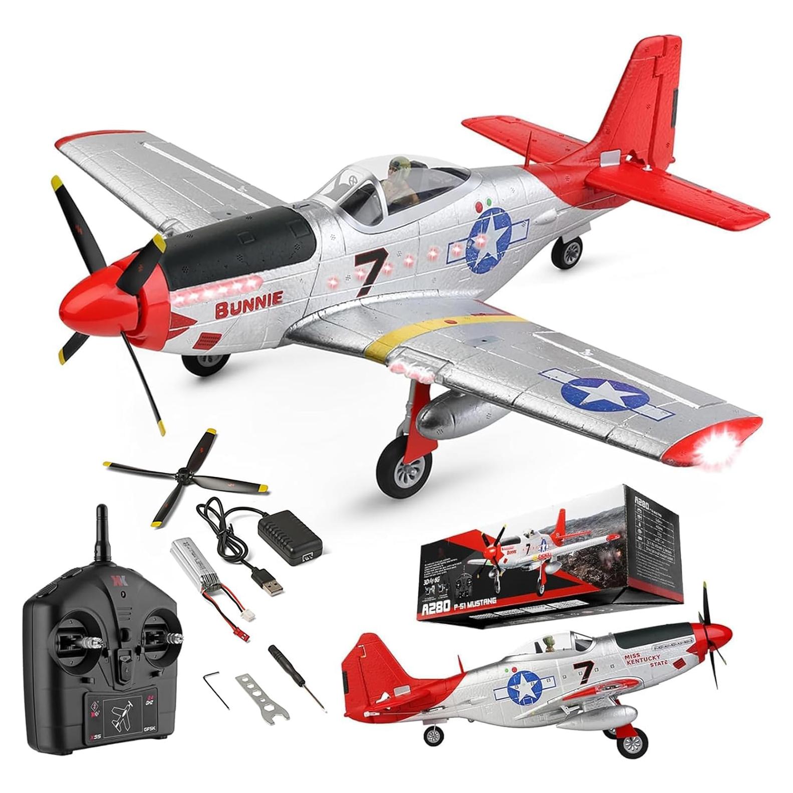 Avión RC P51 Mustang 560mm Ssccgym 3D/6G Acrobático