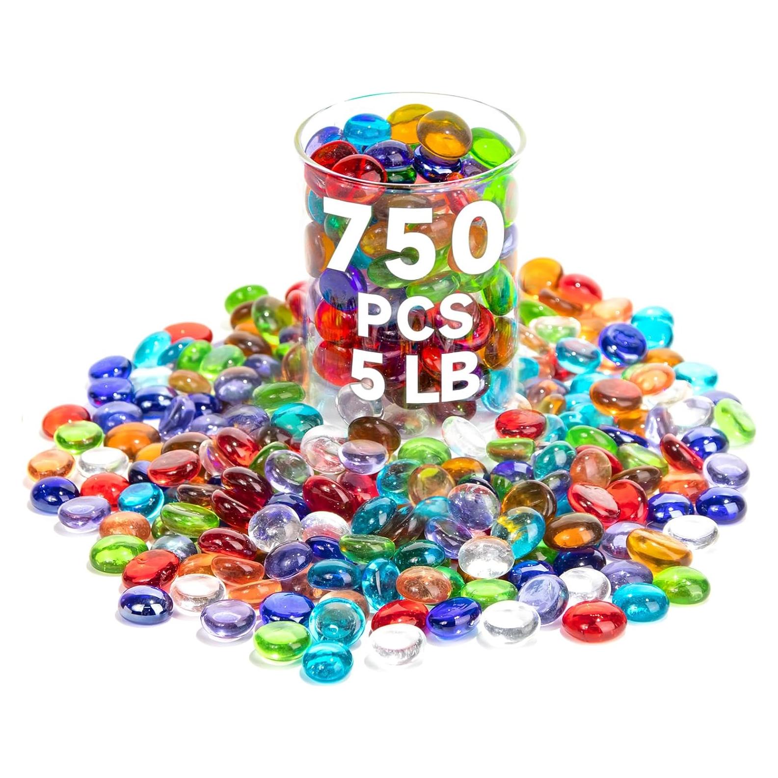 5 LB Perlas de Vidrio de Color Meschett para Jarrones y Decoración