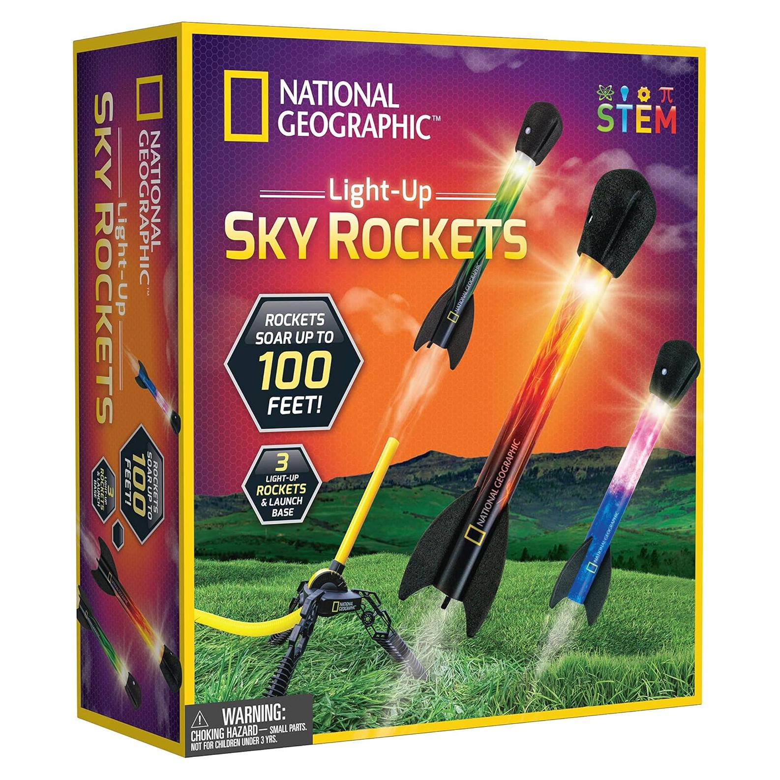 Cohete de Aire Iluminado National Geographic - Lanzador LED 30.48m