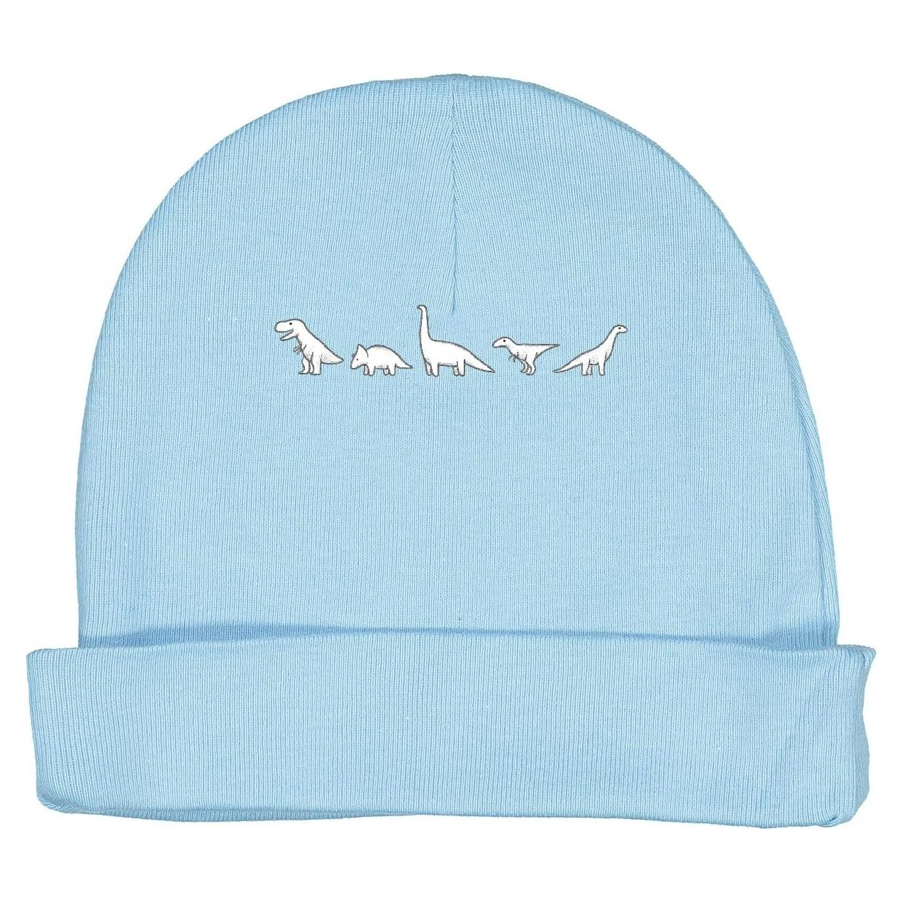 Gorro Beanie Bebé Unisex Dinosaurio Contorno Azul Claro