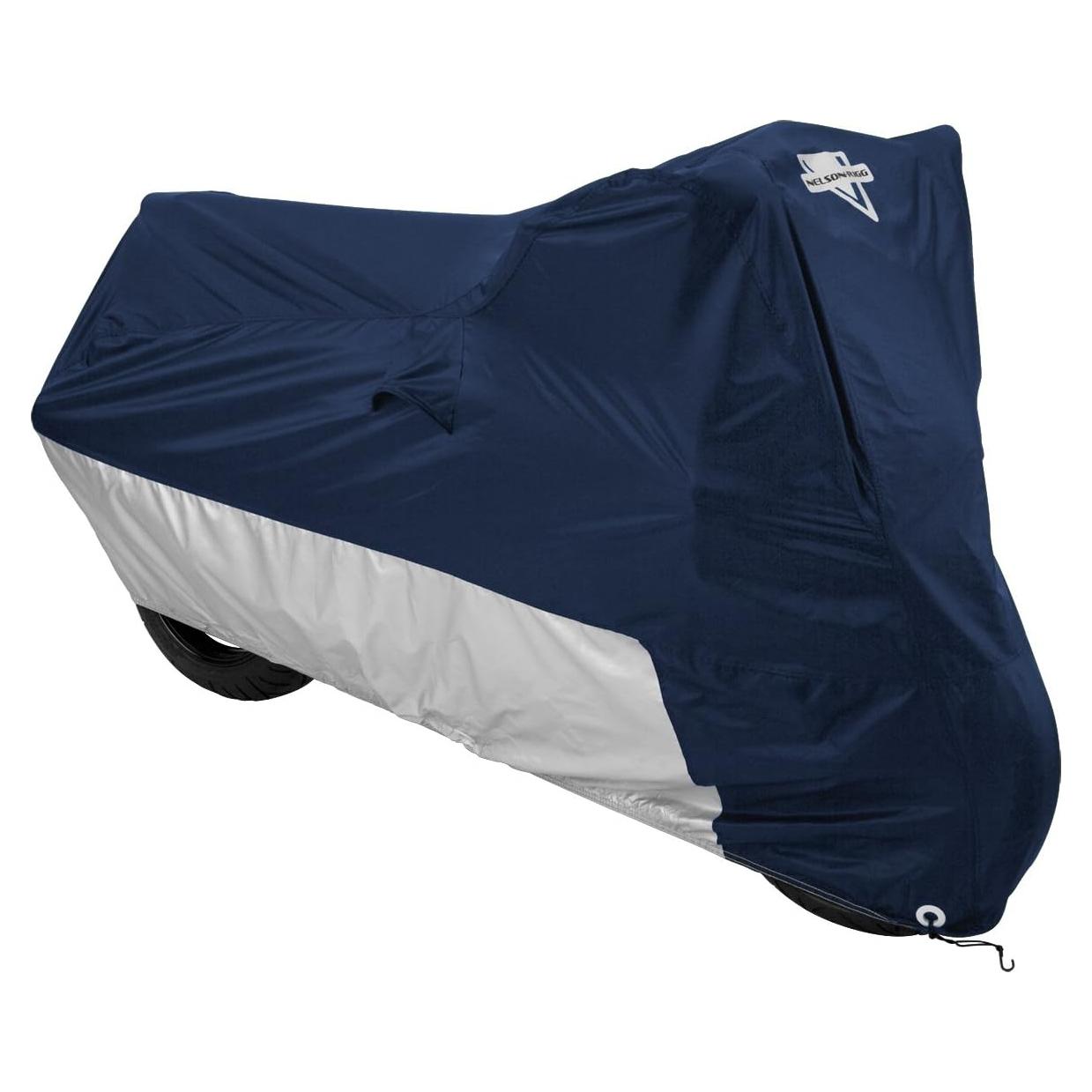 Cubierta de motocicleta Nelson Rigg Deluxe 2X Grande Azul Marino