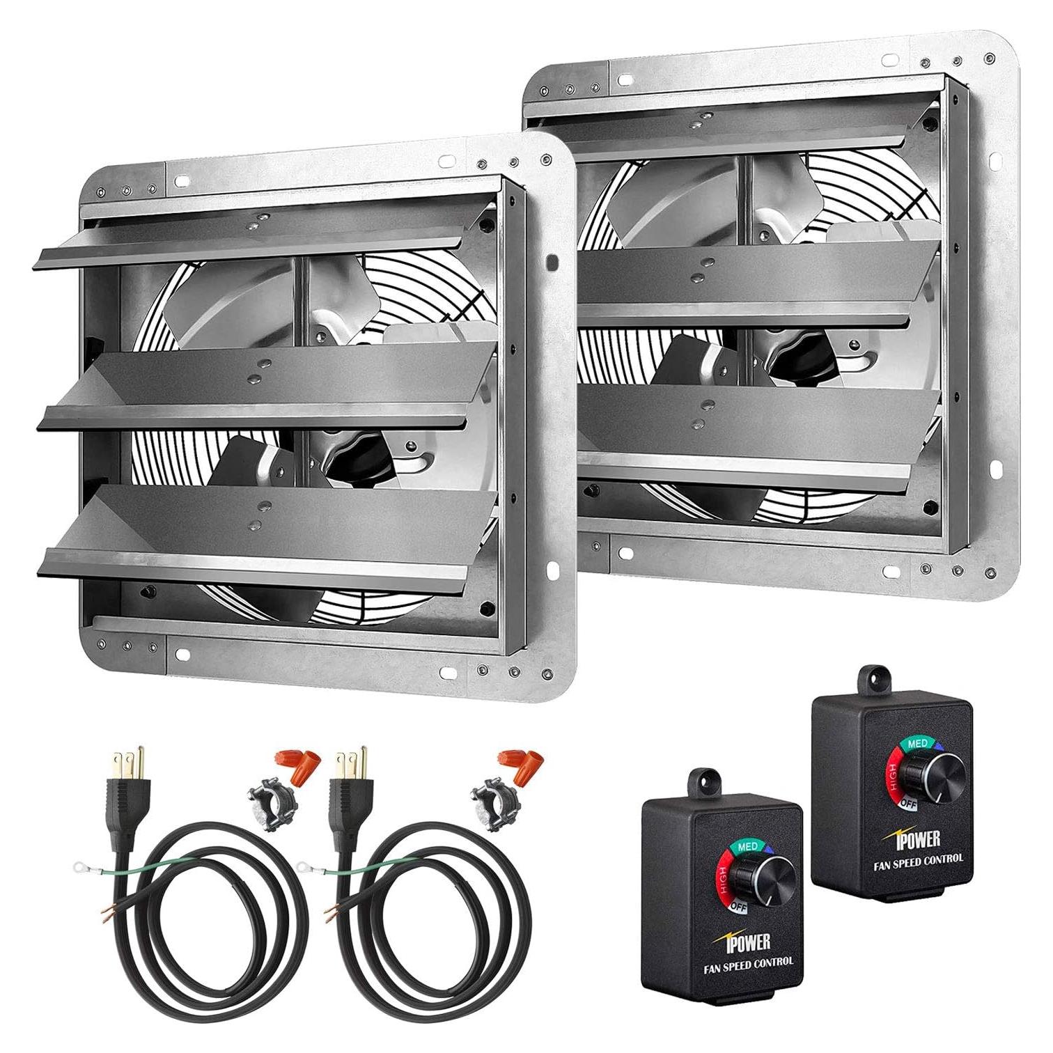 Ventilador de Escape iPower 12" con Controlador de Velocidad