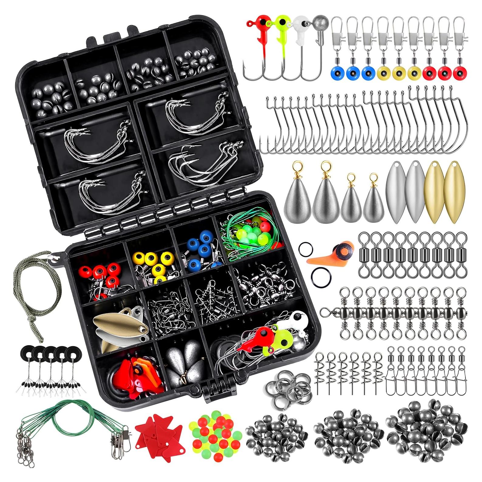 Kit de Accesorios de Pesca TOPFORT 187 Piezas Organizado