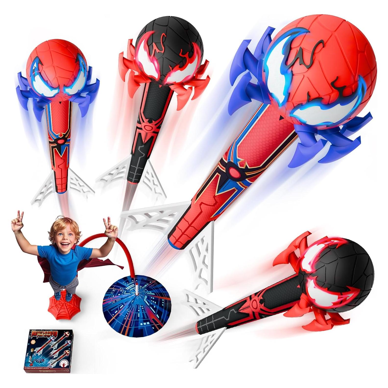 Lanzador de Cohetes Araña Daisi 4 Cohetes para Niños