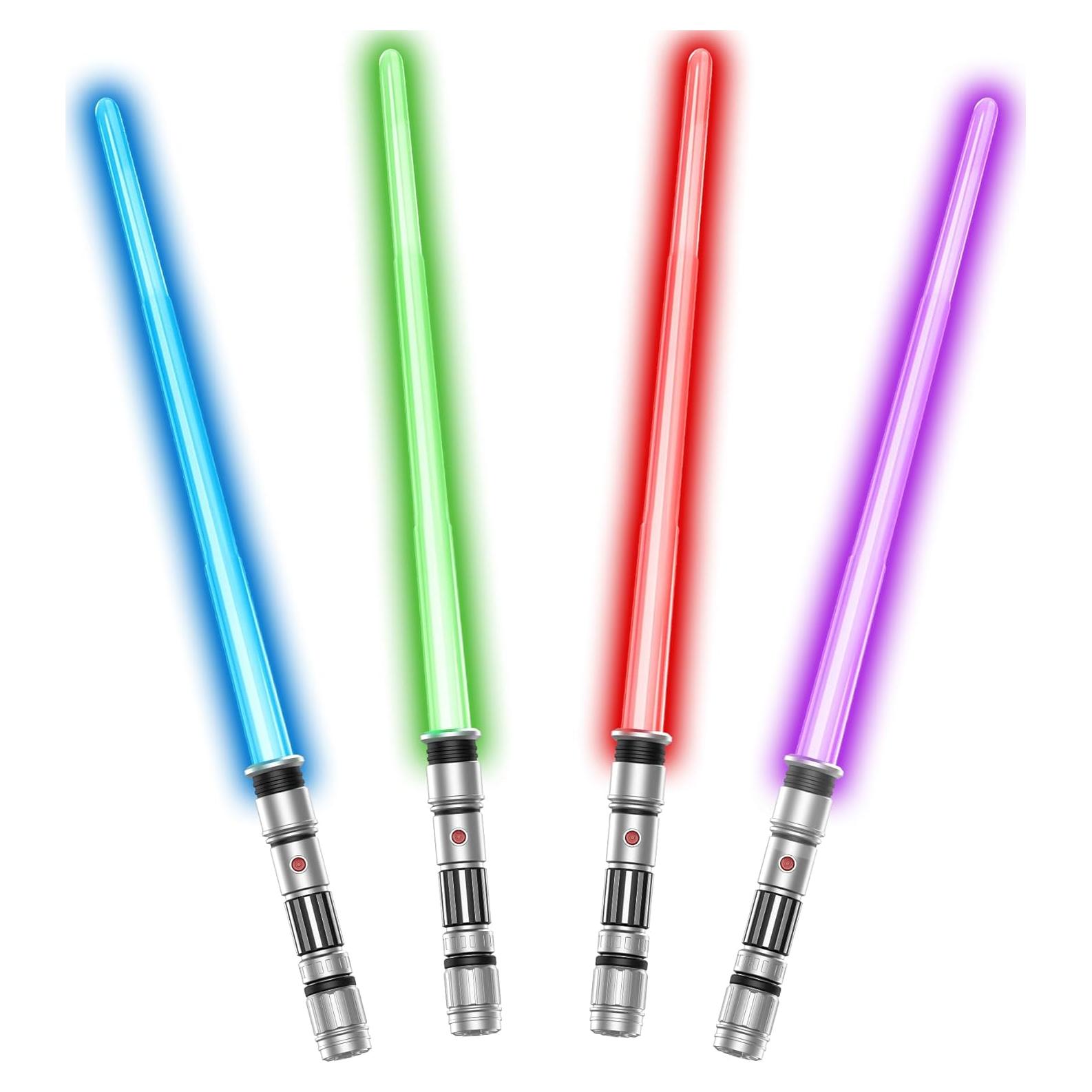 Paquete de 4 Espadas de Luz Bakatatoyz con Sonidos y Efectos