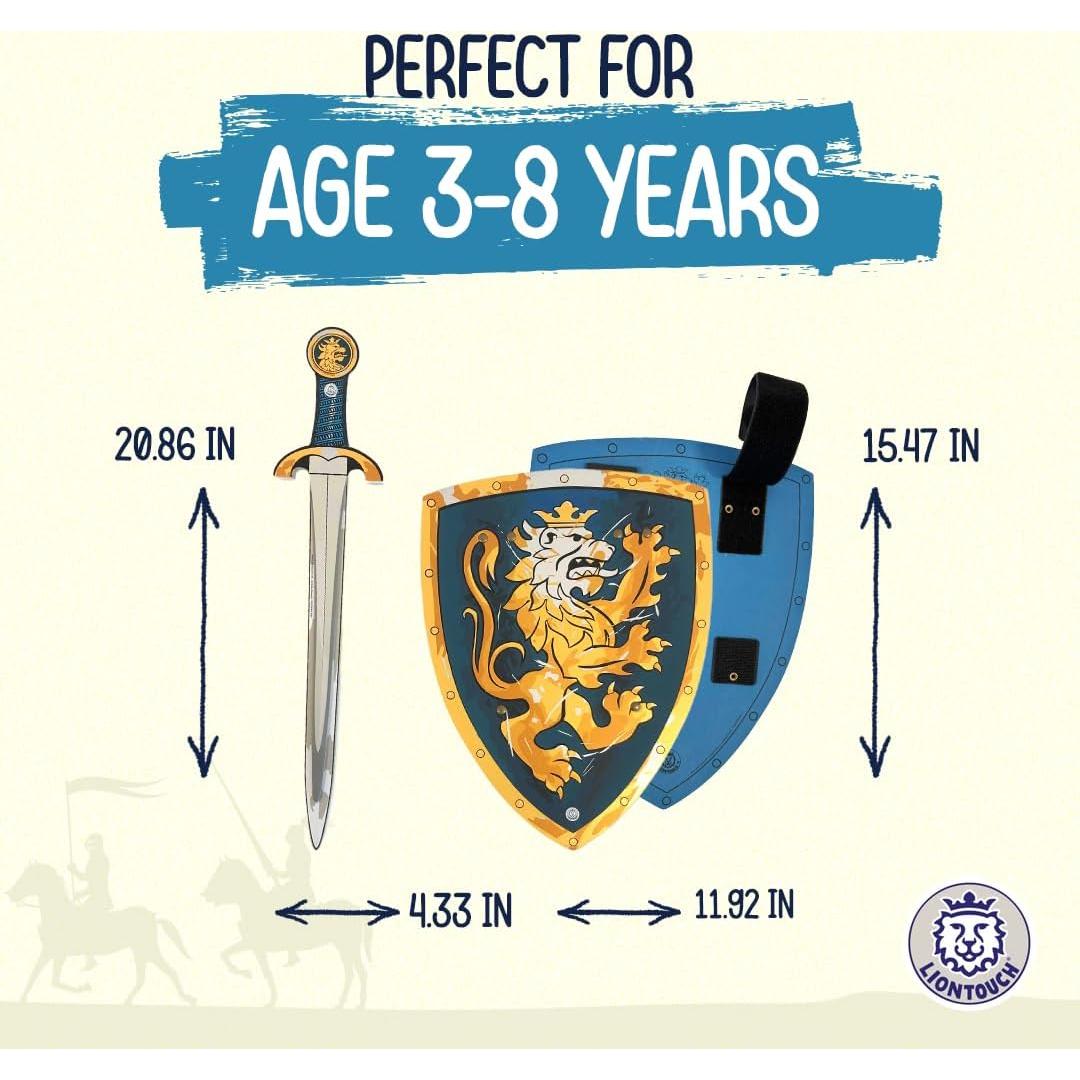 Espada y Escudo Caballero Noble Liontouch Azul 3-8 Años