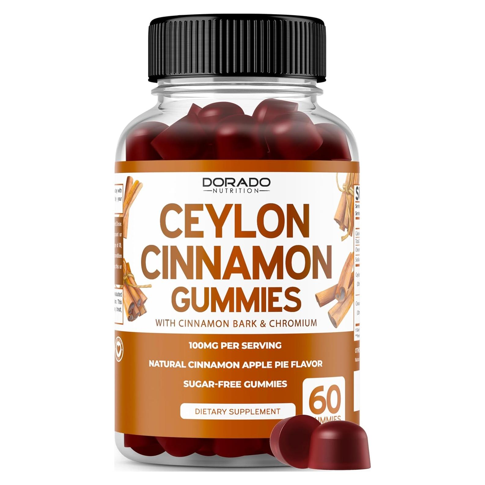 Gomitas de Canela de Ceilán Dorado Nutrition 60 Conteos