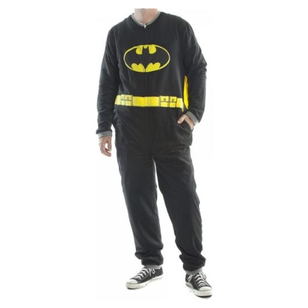 Pijama con capa para hombres Batman - Grande - Negro