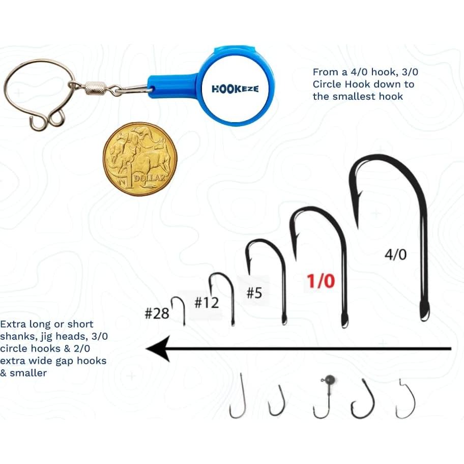 HOOK-EZE Herramienta para Atar Nudos de Pesca | Azul