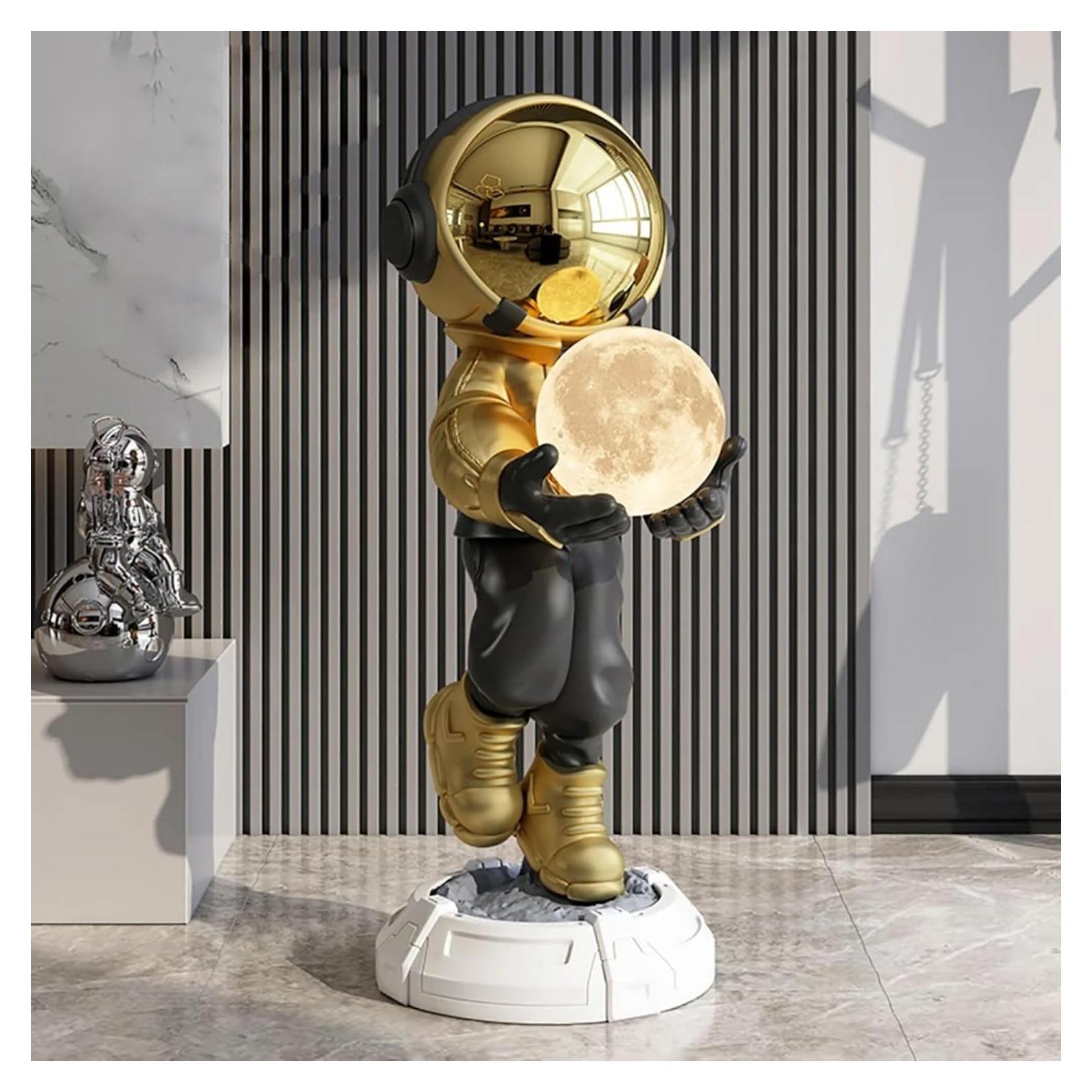 Lámpara de Piso Astronauta BULUXE LED 73.15 cm Resina Moderna