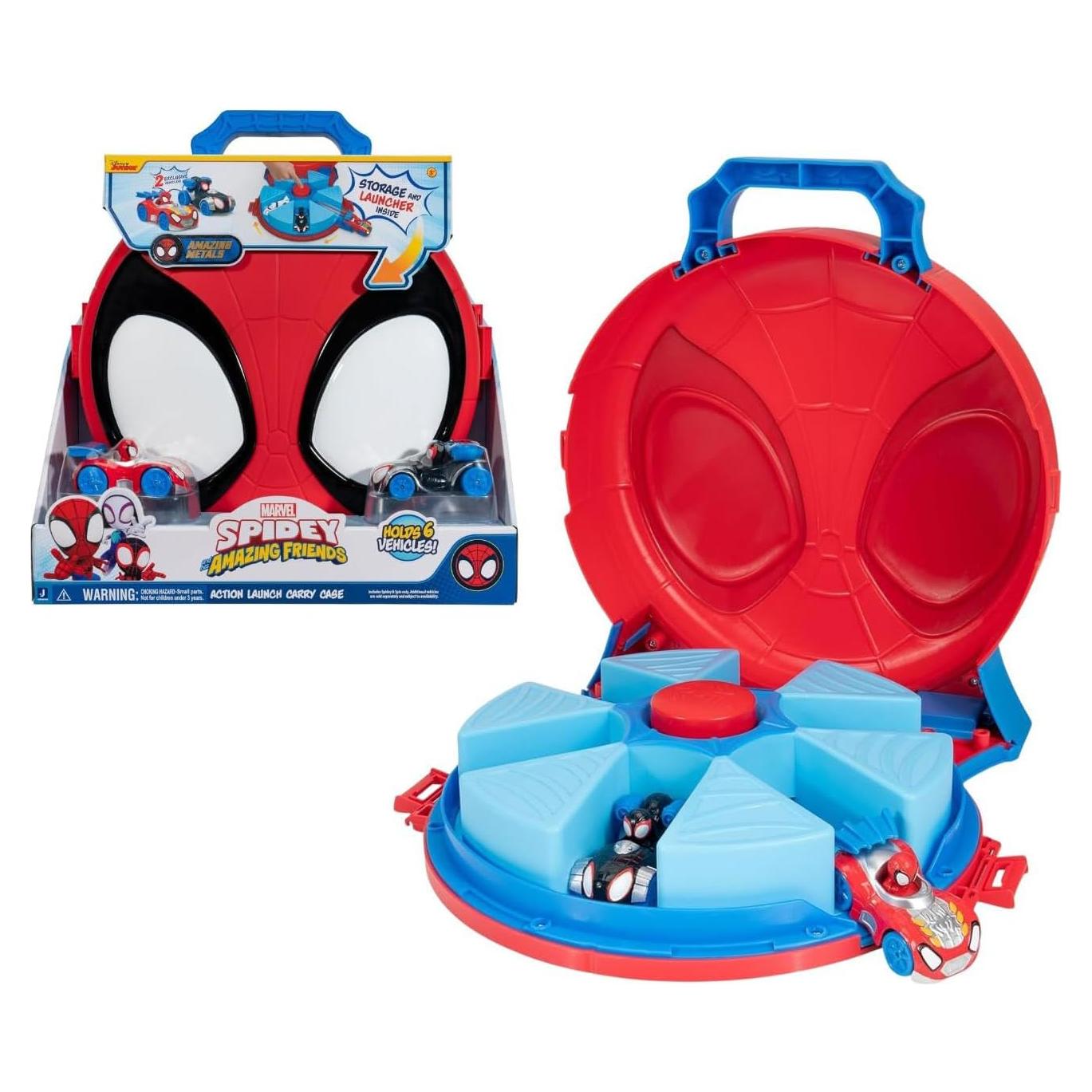 Funda de Transporte Spidey 30 cm con Lanzador y 2 Vehículos