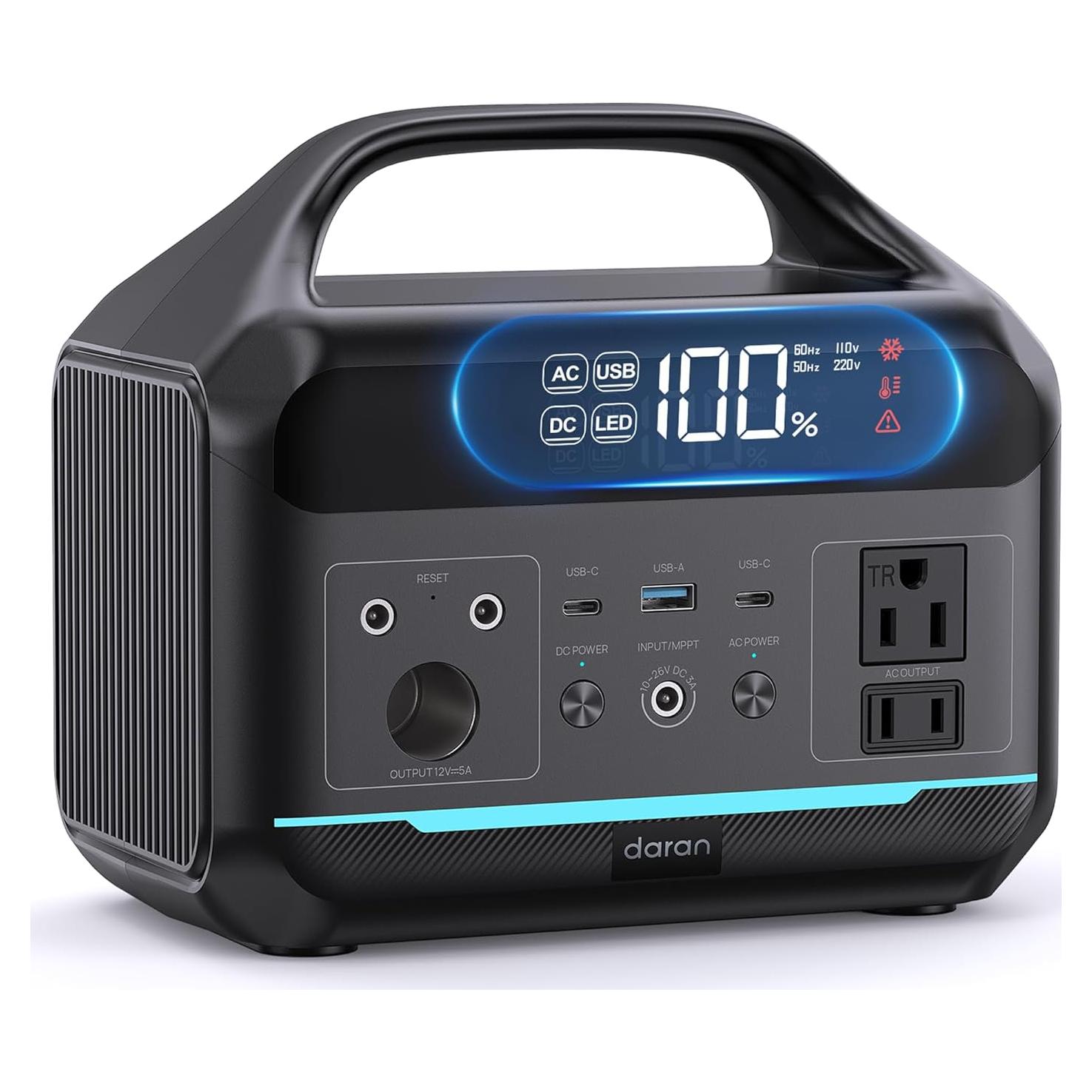 Estación de Energía Portátil DARAN NEO 300W 192Wh para Camping