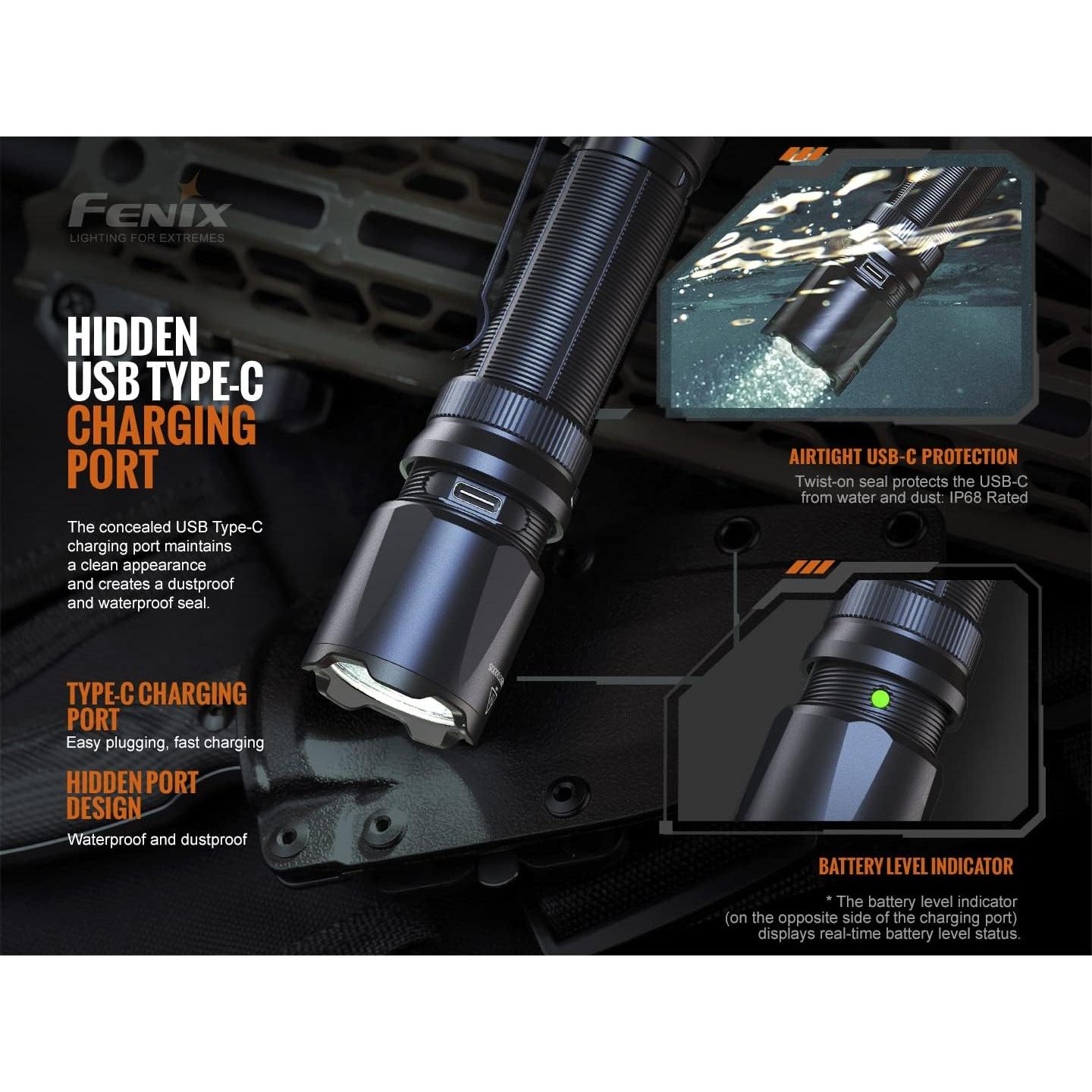 Linterna Táctica Fenix TK20R v2.0 3000 Lúmenes USB-C