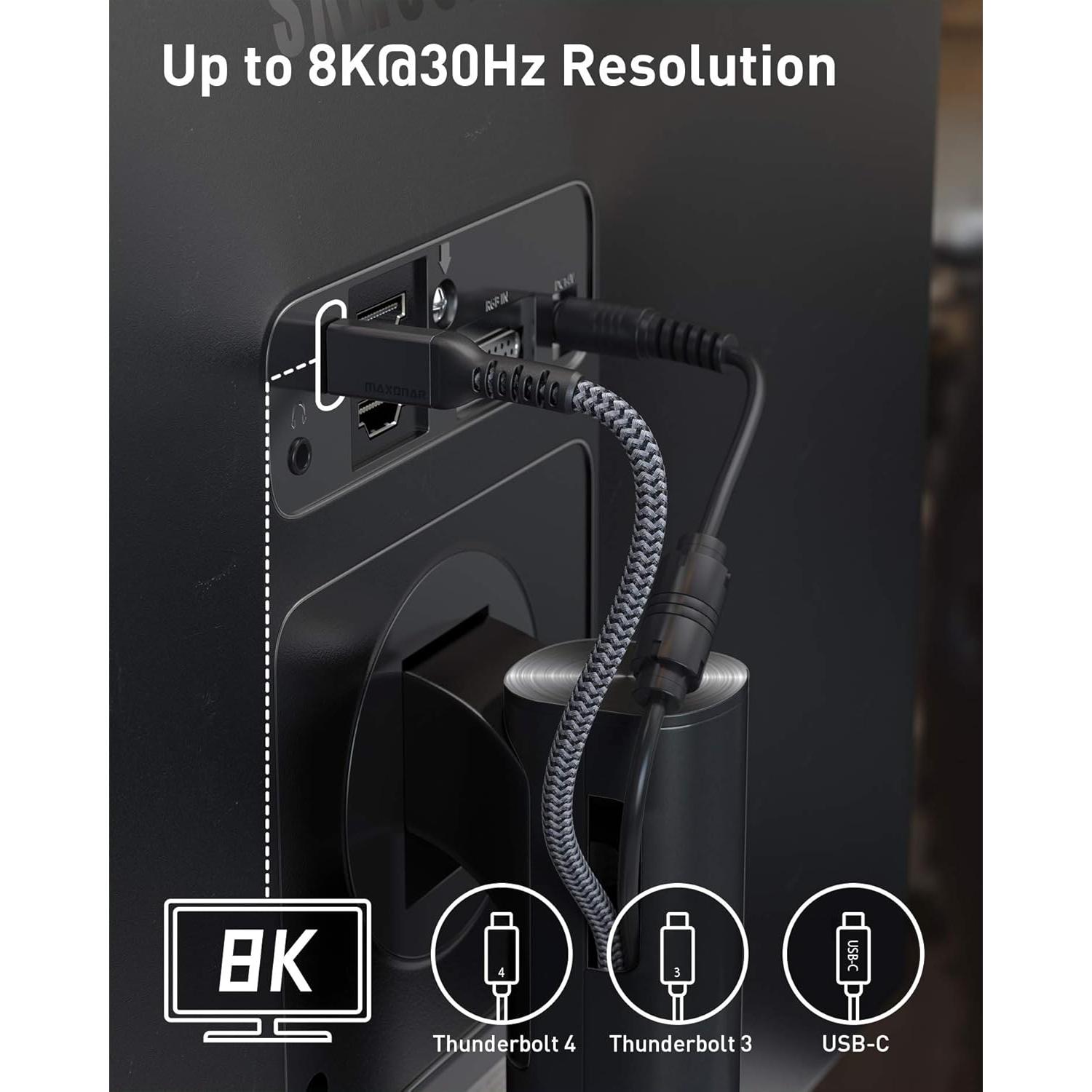 Cable Thunderbolt 4 Maxonar 1.01m 240W 40Gbps 8K/5K