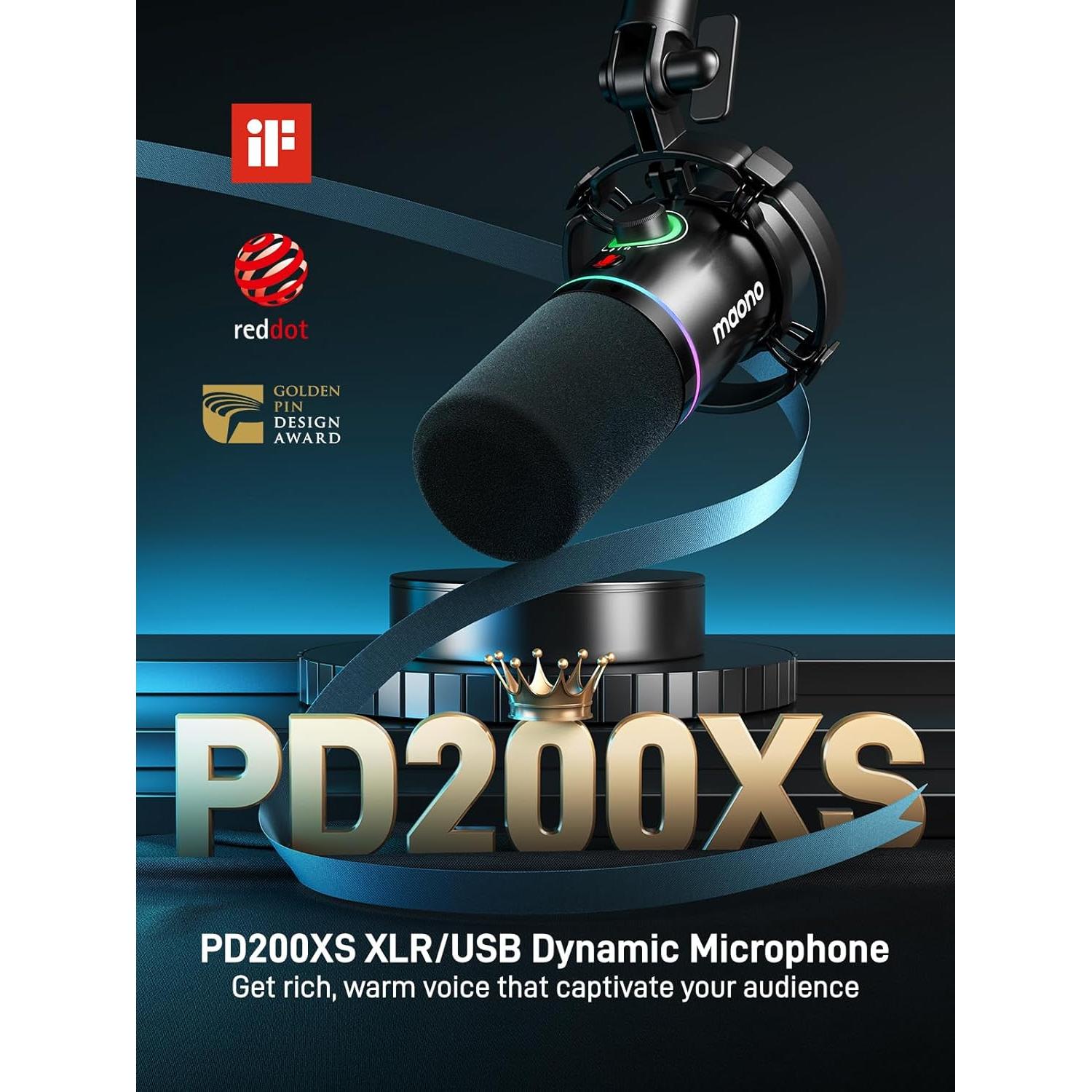 Kit de Streaming MAONO MaonoCaster PD200XS & G1 NEO RGB
