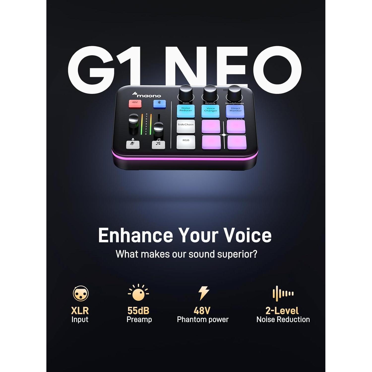 Kit de Streaming MAONO MaonoCaster PD200XS & G1 NEO RGB