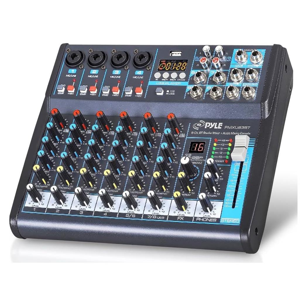 Consola de Mezcla de Audio Pyle PMXU83BT 8 Canales Bluetooth