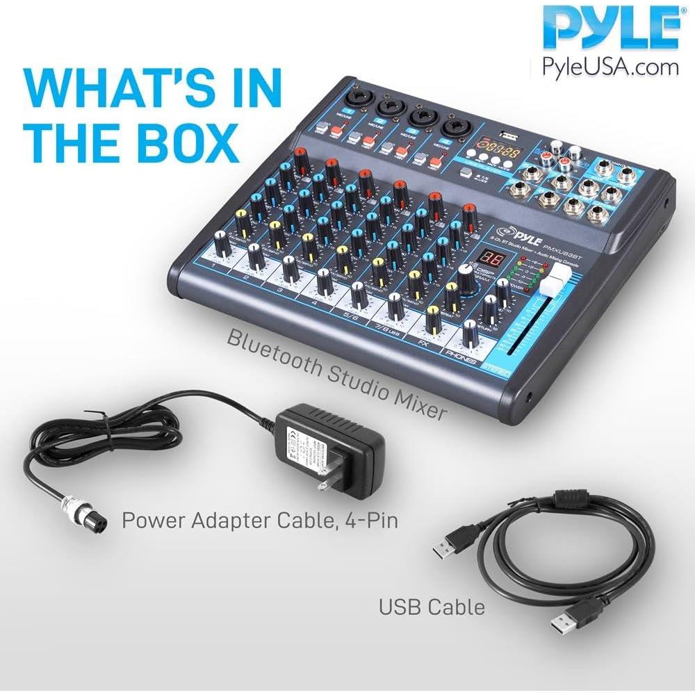 Consola de Mezcla de Audio Pyle PMXU83BT 8 Canales Bluetooth
