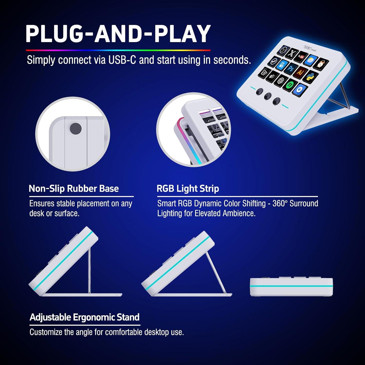 Teclado Macro VSDinside M18 USB con 18 Teclas Programables