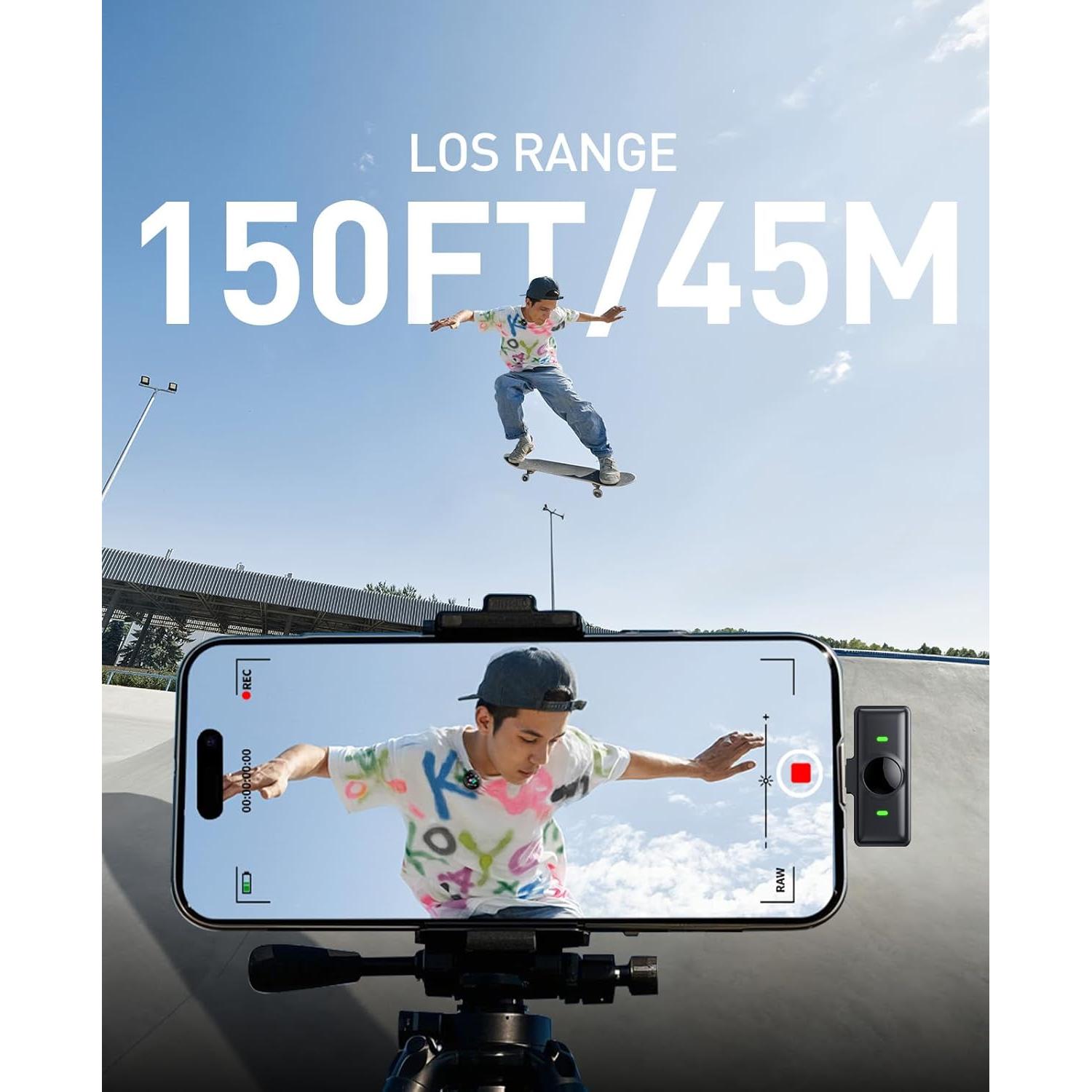 Micrófono Lavalier Inalámbrico LID LIRDDY J6 - 2PCS, 45.72m