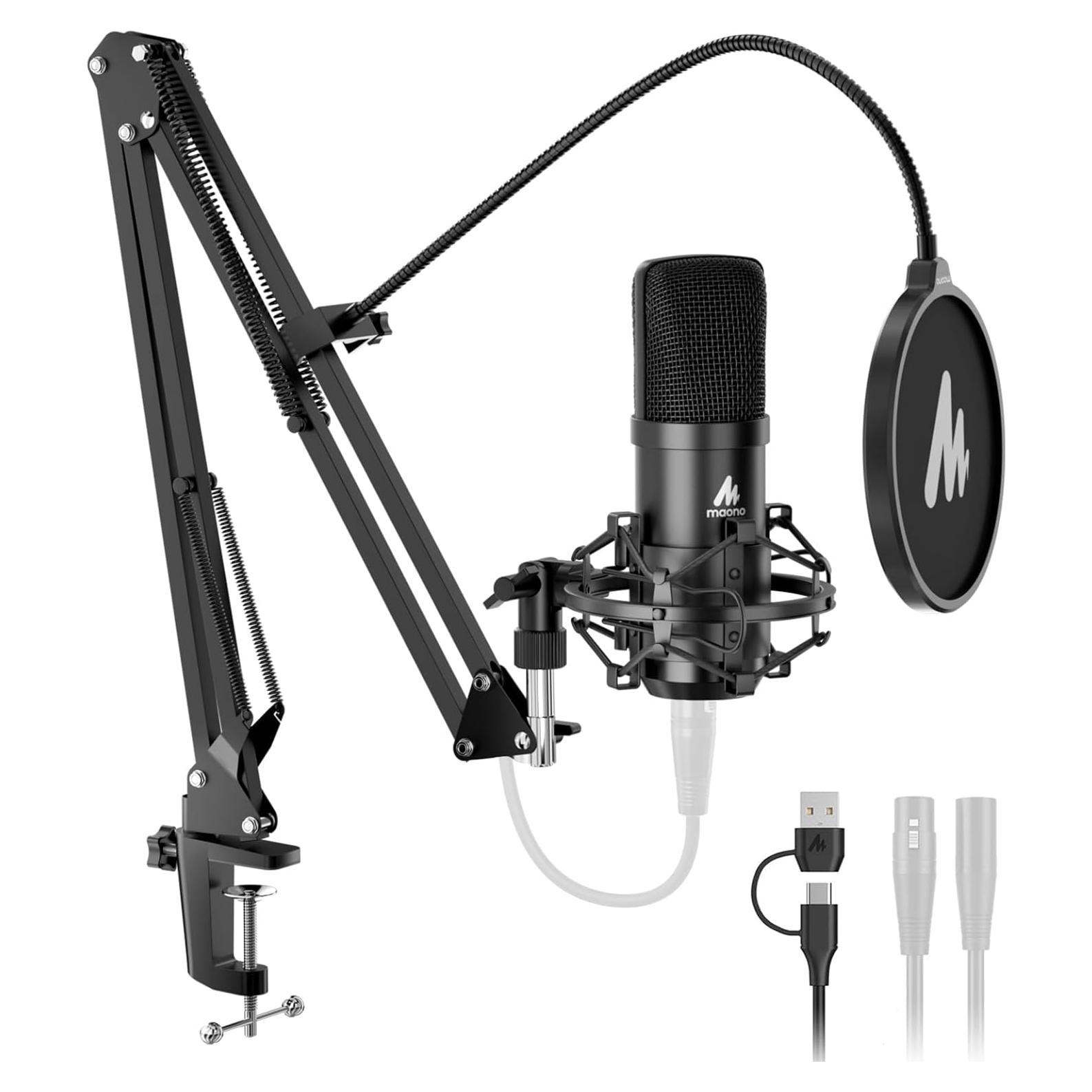 Micrófono de Condensador MAONO A04 Gen2 XLR/USB 192kHz