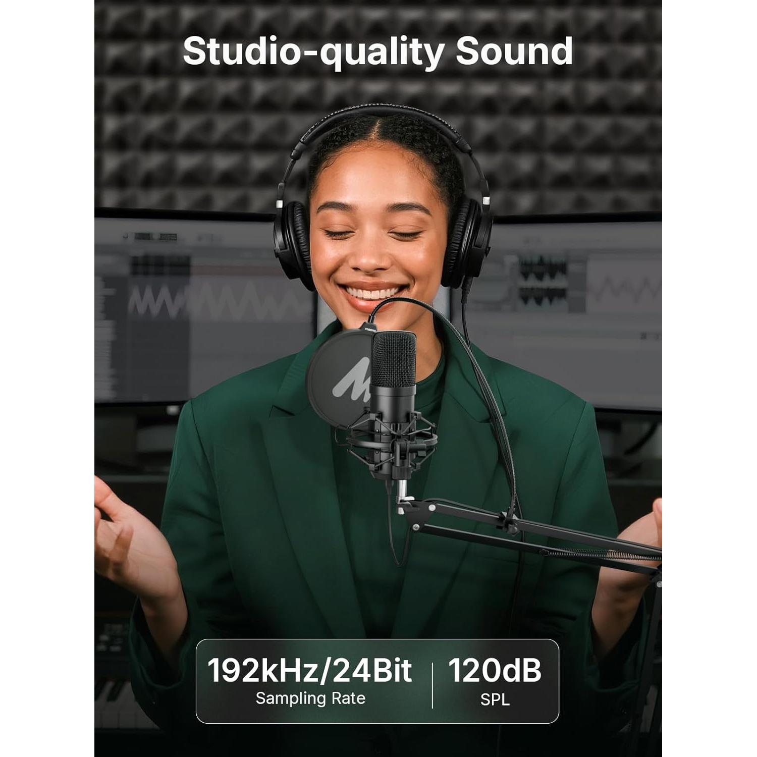 Micrófono de Condensador MAONO A04 Gen2 XLR/USB 192kHz