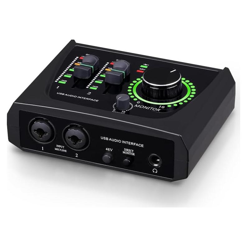 Interfaz de Audio USB BOMGE 22M con Phantom Power 48V