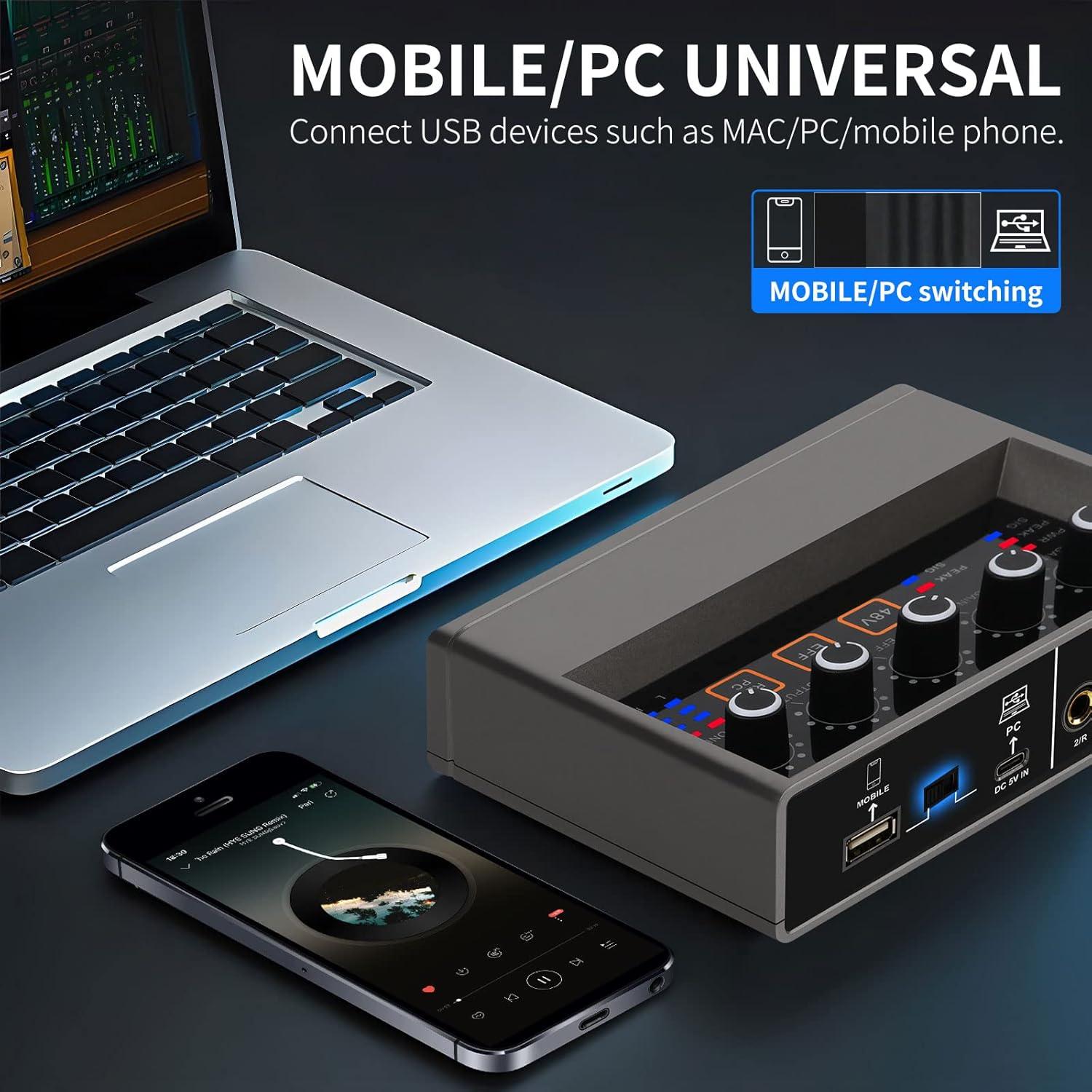 Interfaz de Audio USB Q-16 XTUGA 16 bit 48 kHz Phantom