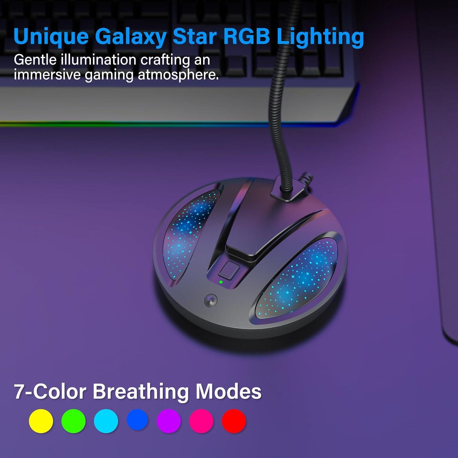 Micrófono USB CMOCIIY 605 con Cuello de Ganso y Cancelación de Ruido