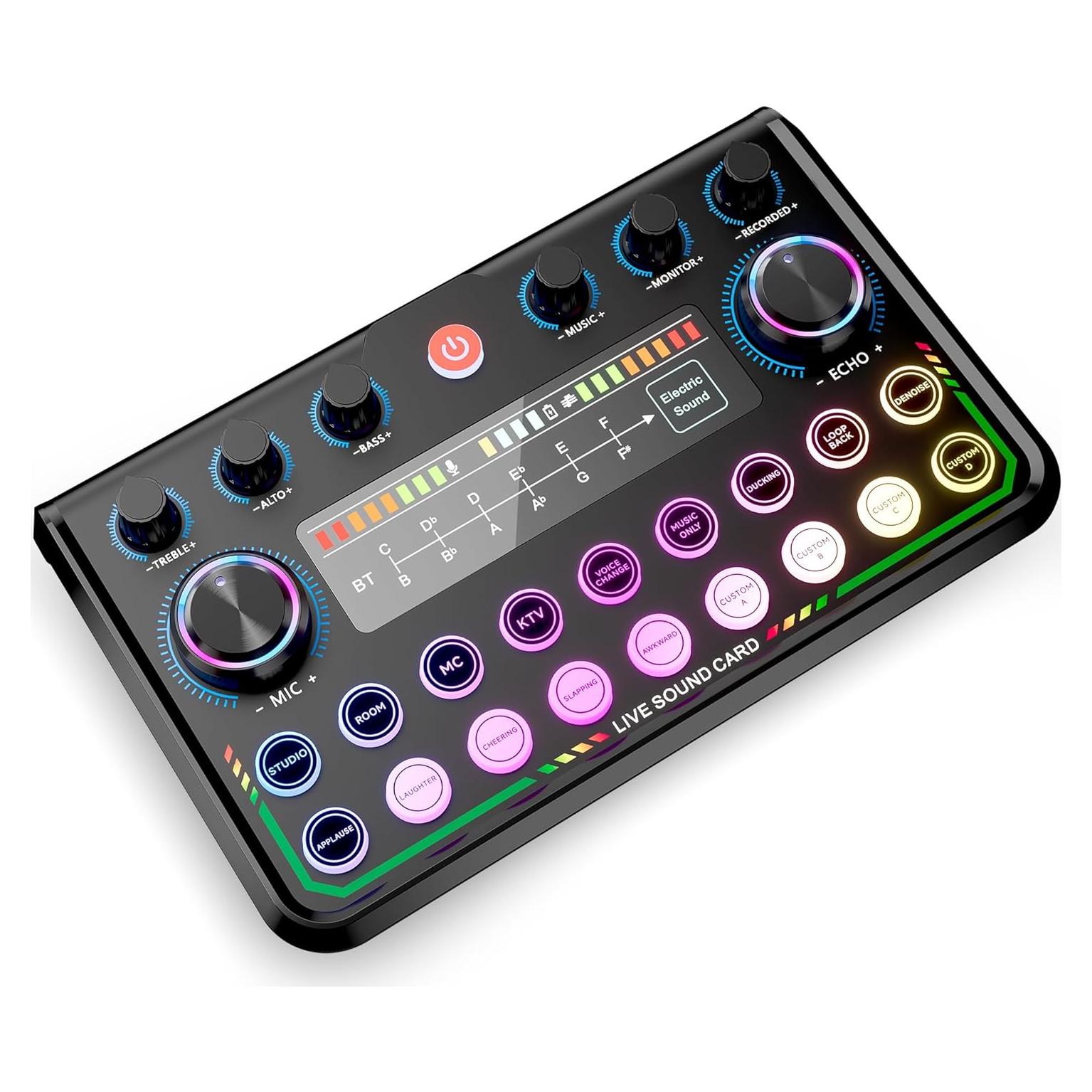 Interfaz de Audio USB SINWE P99 con Mezclador y Efectos