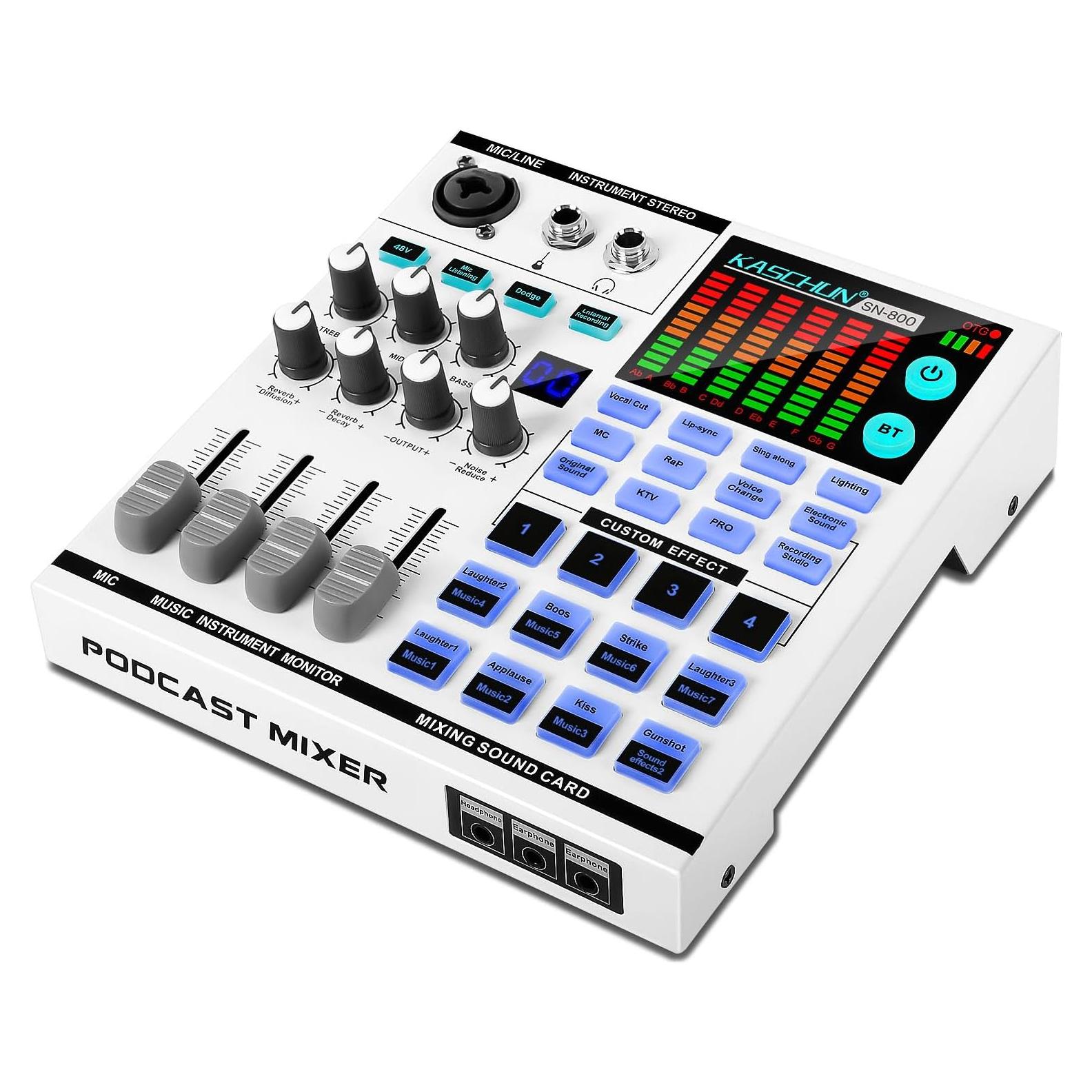 Mezclador de Audio Kaschun SN800 para Juegos y Streaming