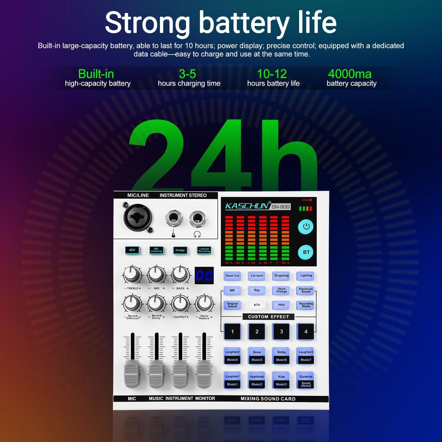 Mezclador de Audio Kaschun SN800 para Juegos y Streaming