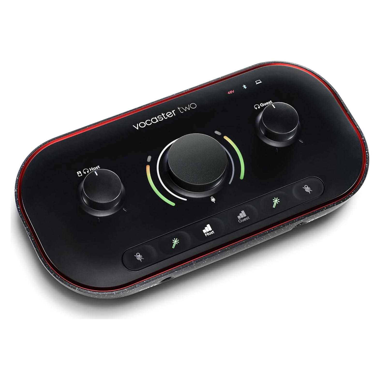 Focusrite Vocaster Two - Interfaz de Podcasting 2 Micrófonos