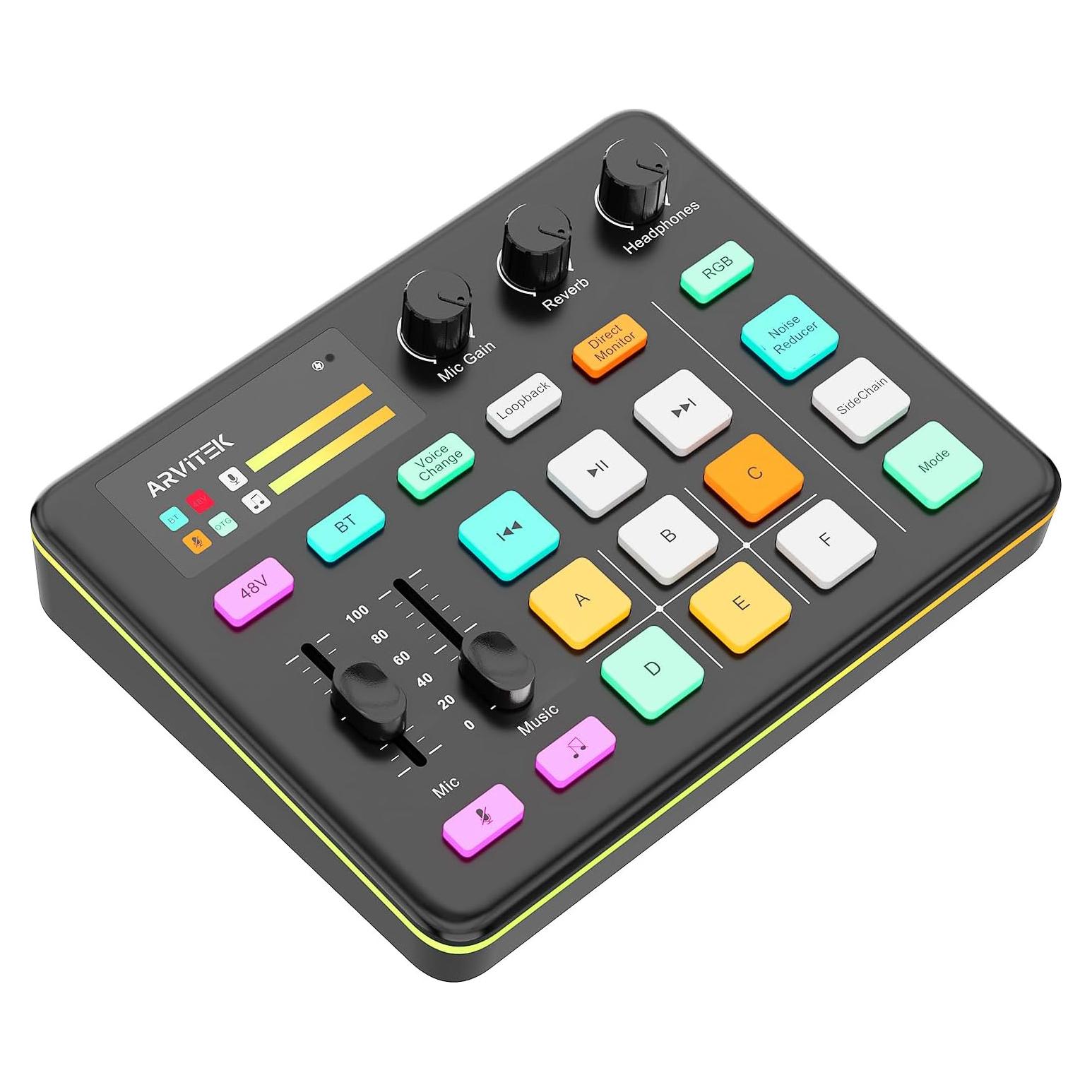 Mezclador de Audio Arvitek G1 para Juegos y Streaming RGB