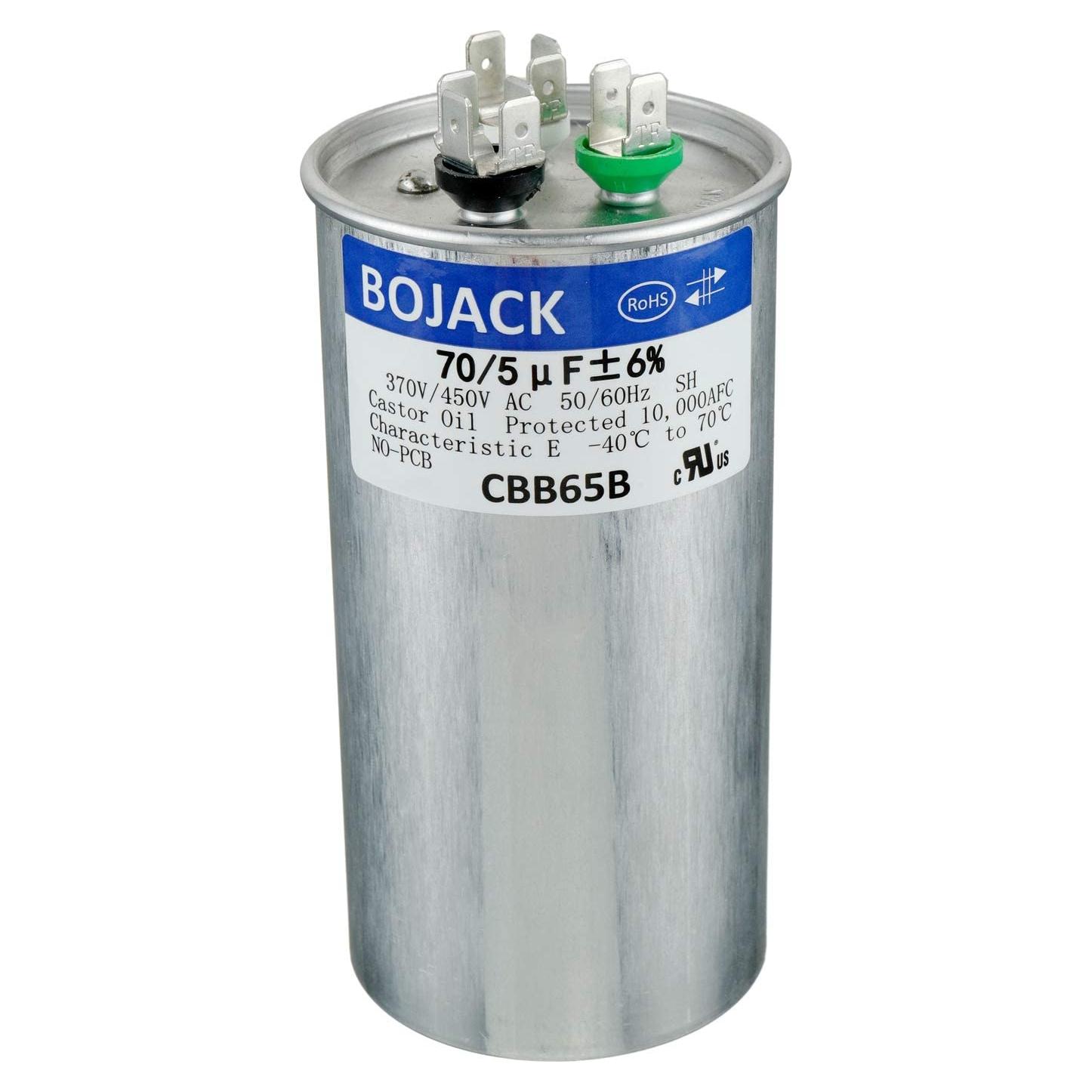 Capacitor de Arranque BOJACK CBB65 70+5uF 440V 10,000 AFC