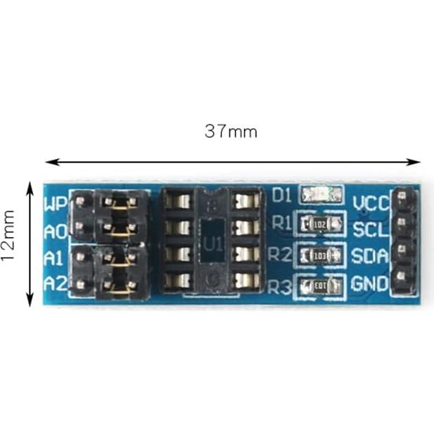 Módulo de Memoria EEPROM I2C 10Pcs JESSINIE AT24CXX 37x12mm