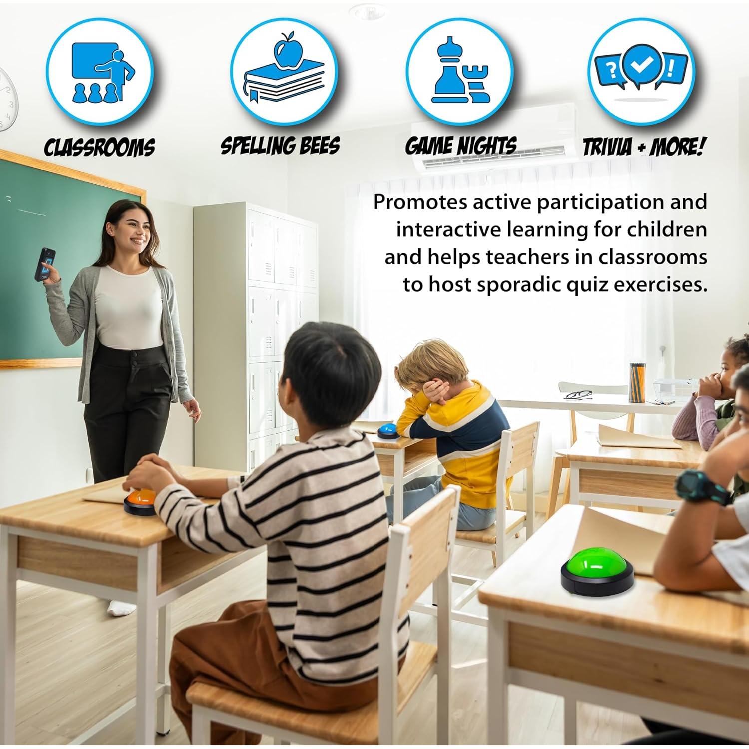 Sistema de Botones de Juego Inalámbrico Teacher's Choice 4 Jugadores