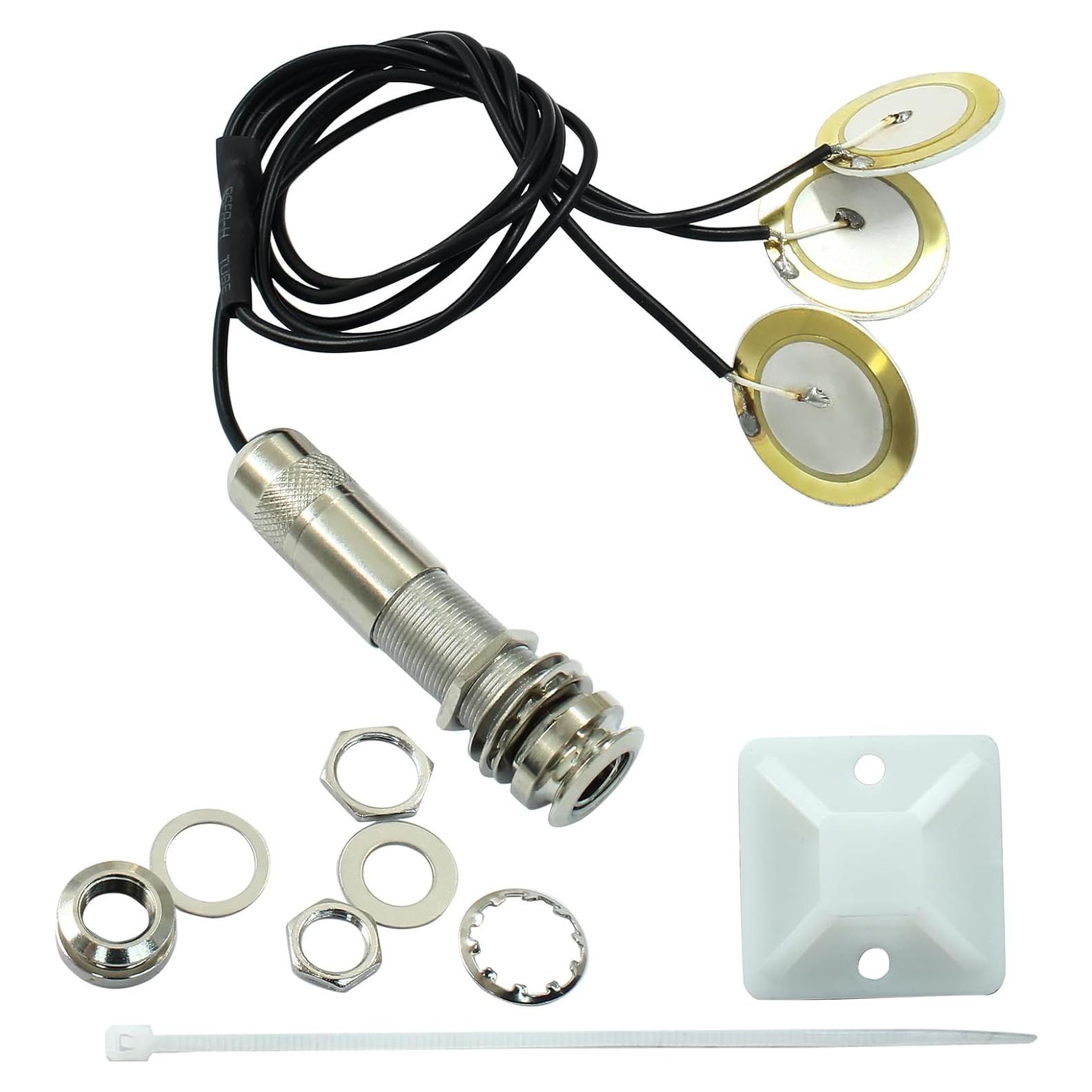 Transductor Piezoeléctrico Piutouyar 3 en 1 para Guitarra y Violín
