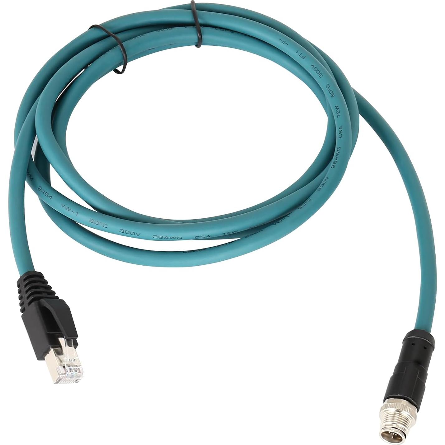 Cable Ethernet M12 X-Codificado 1m a RJ45 CAT6A Blindado