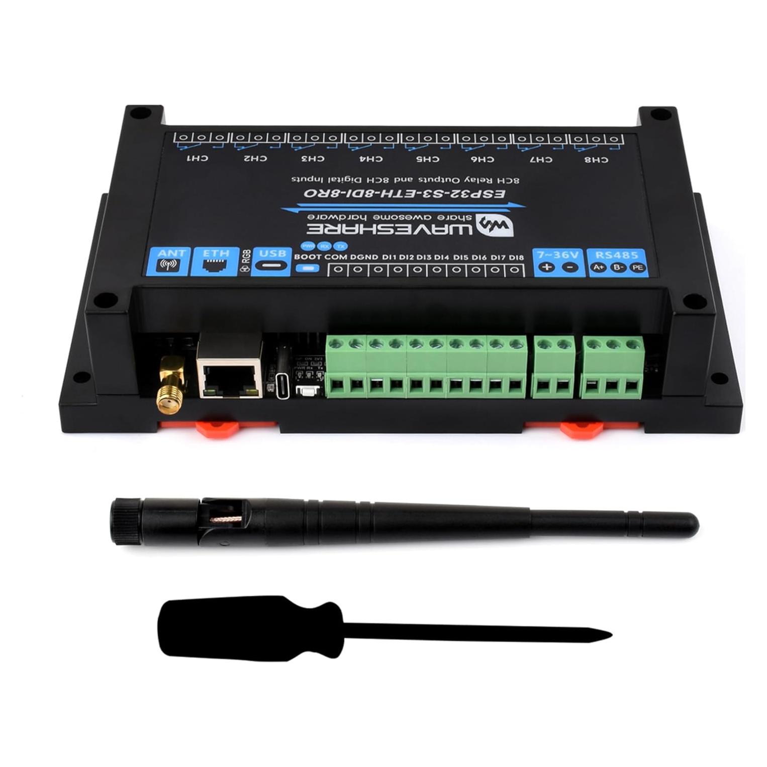 Módulo Relé WiFi UeeKKoo ESP32-S3 8 Canales 240MHz