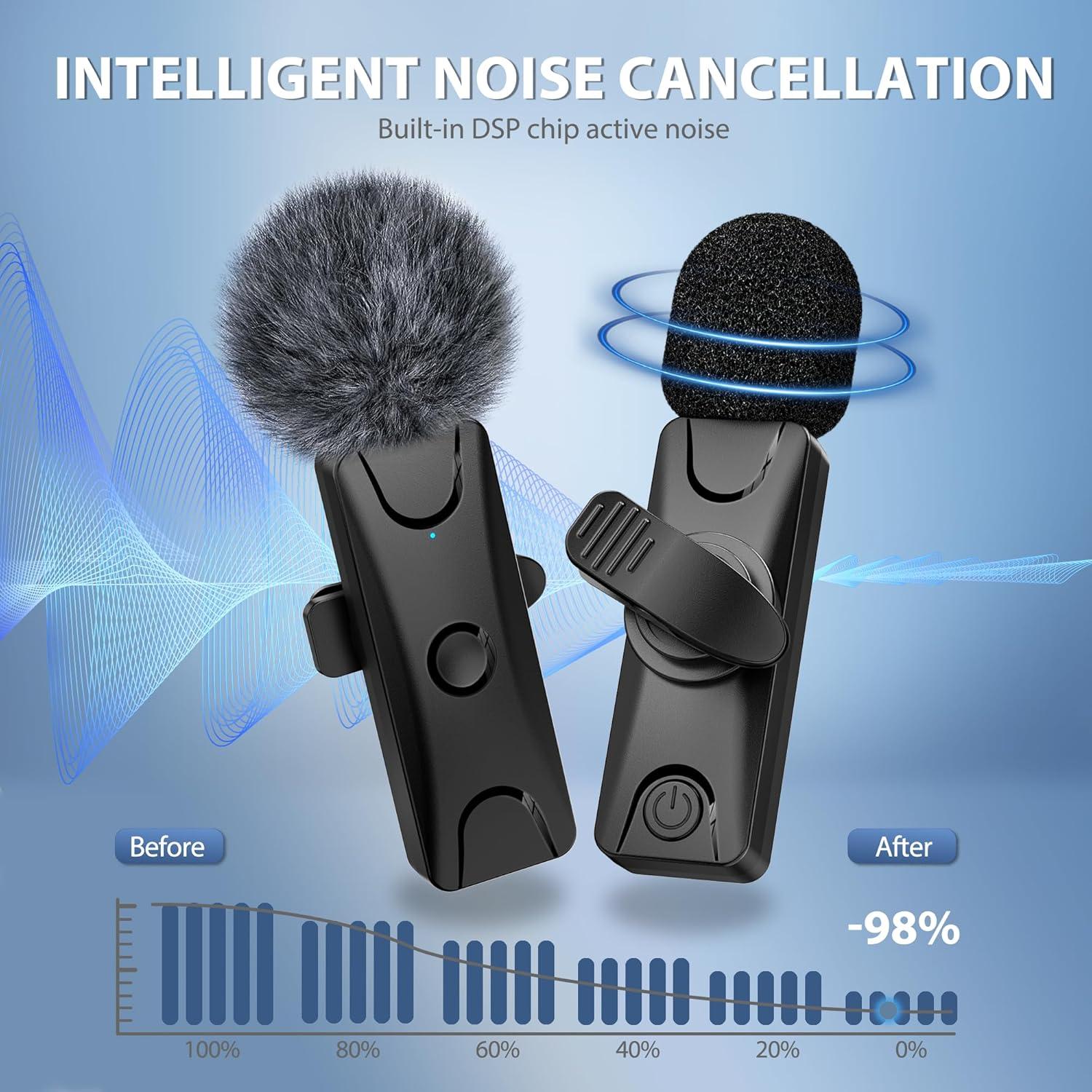 Micrófono Lavalier Inalámbrico Dralud M1 48kHz 30.48m