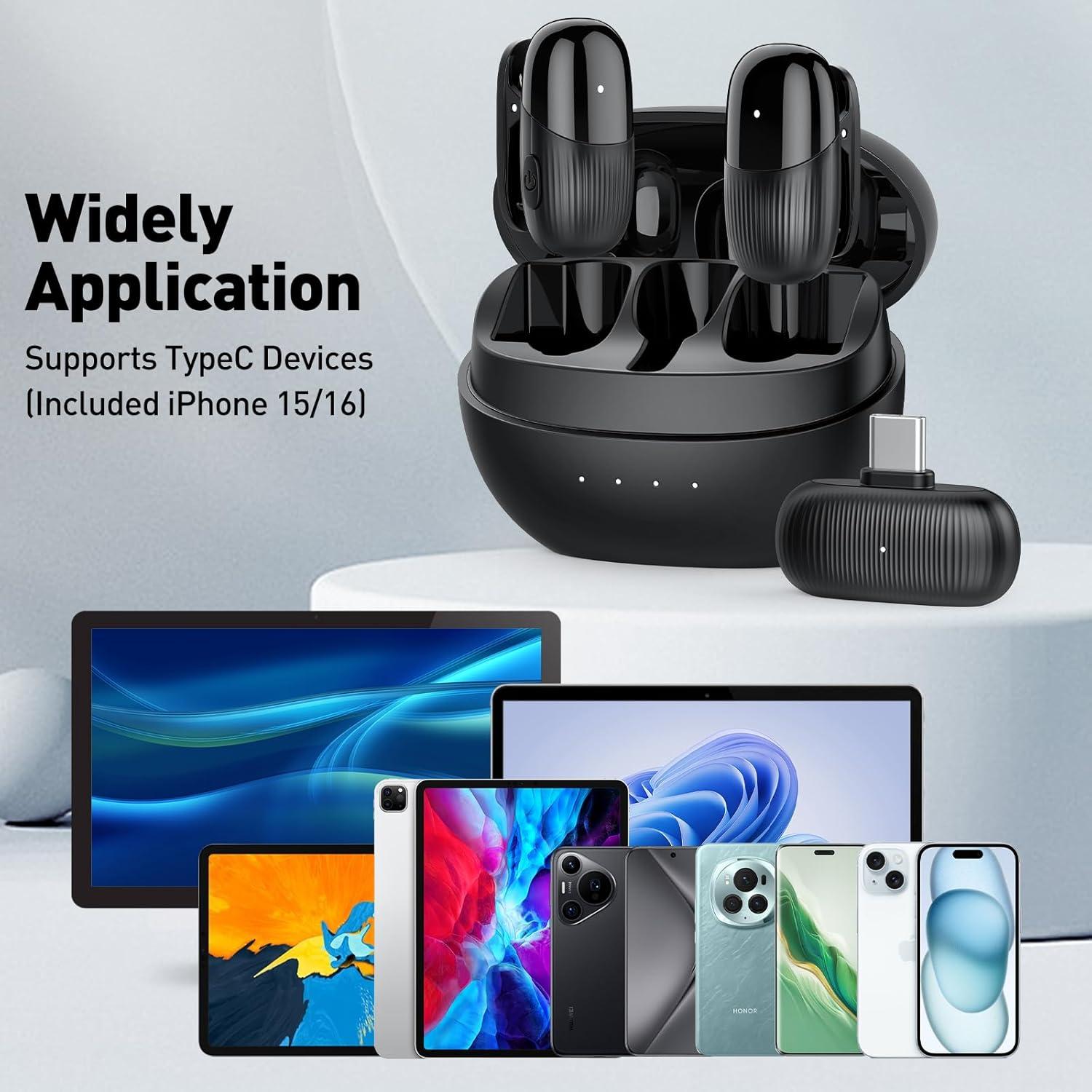 Micrófono Lavalier Inalámbrico VEZQUA con Cancelación de Ruido