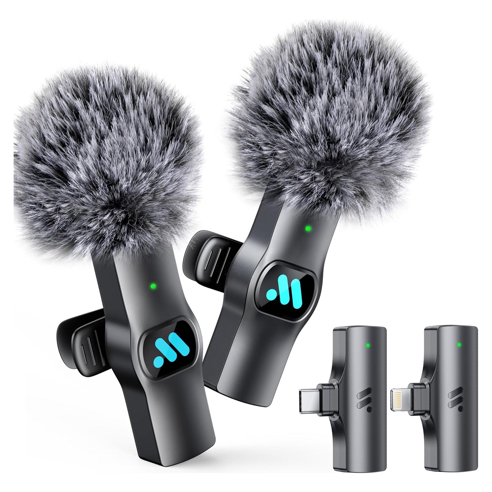 Micrófono Lavalier Inalámbrico Leettus para iPhone y Android